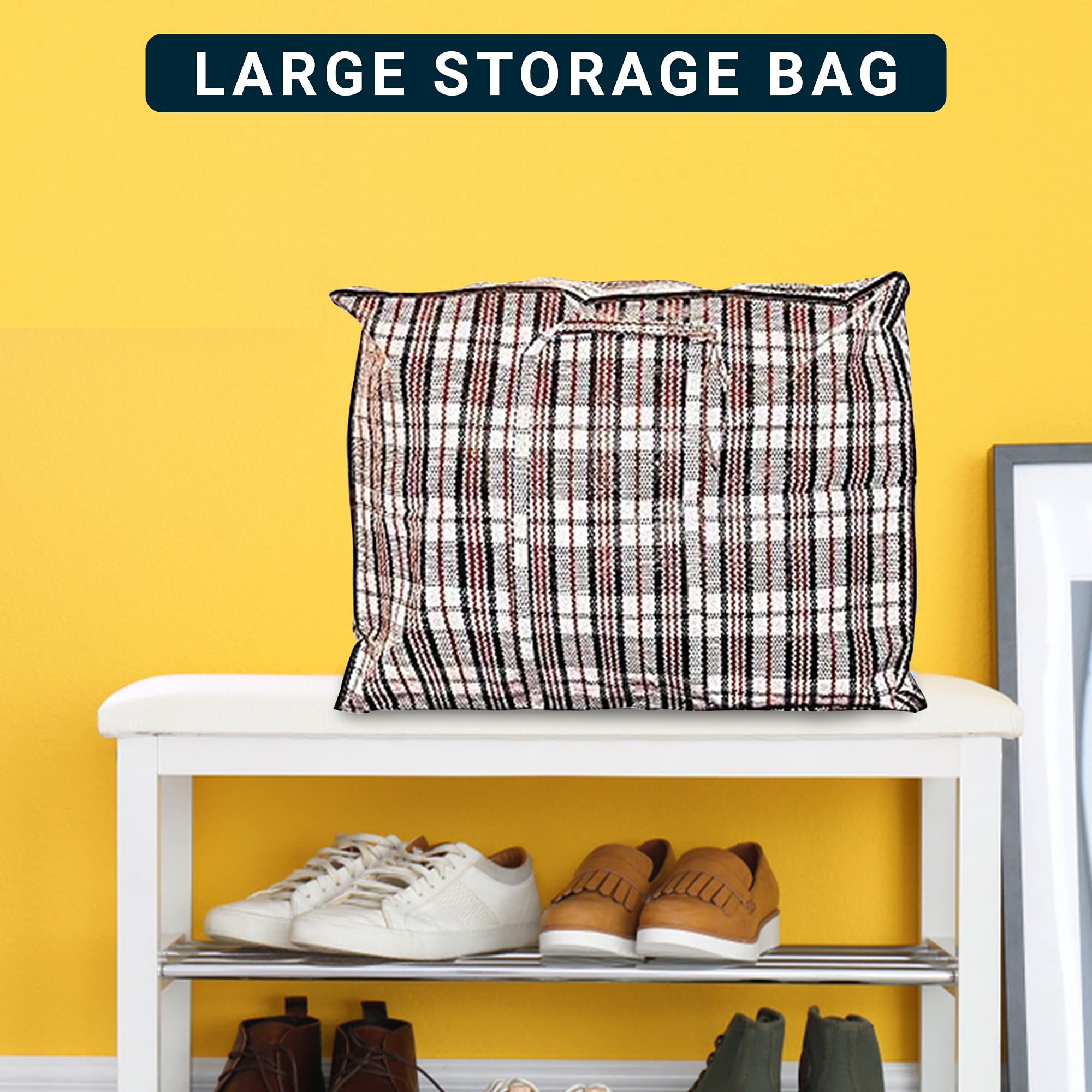 Zuvo Large Laundry Bags with Zip (5-Pack) - Waterproof, Durable Reusable Storage | 60x50x25 cm 6