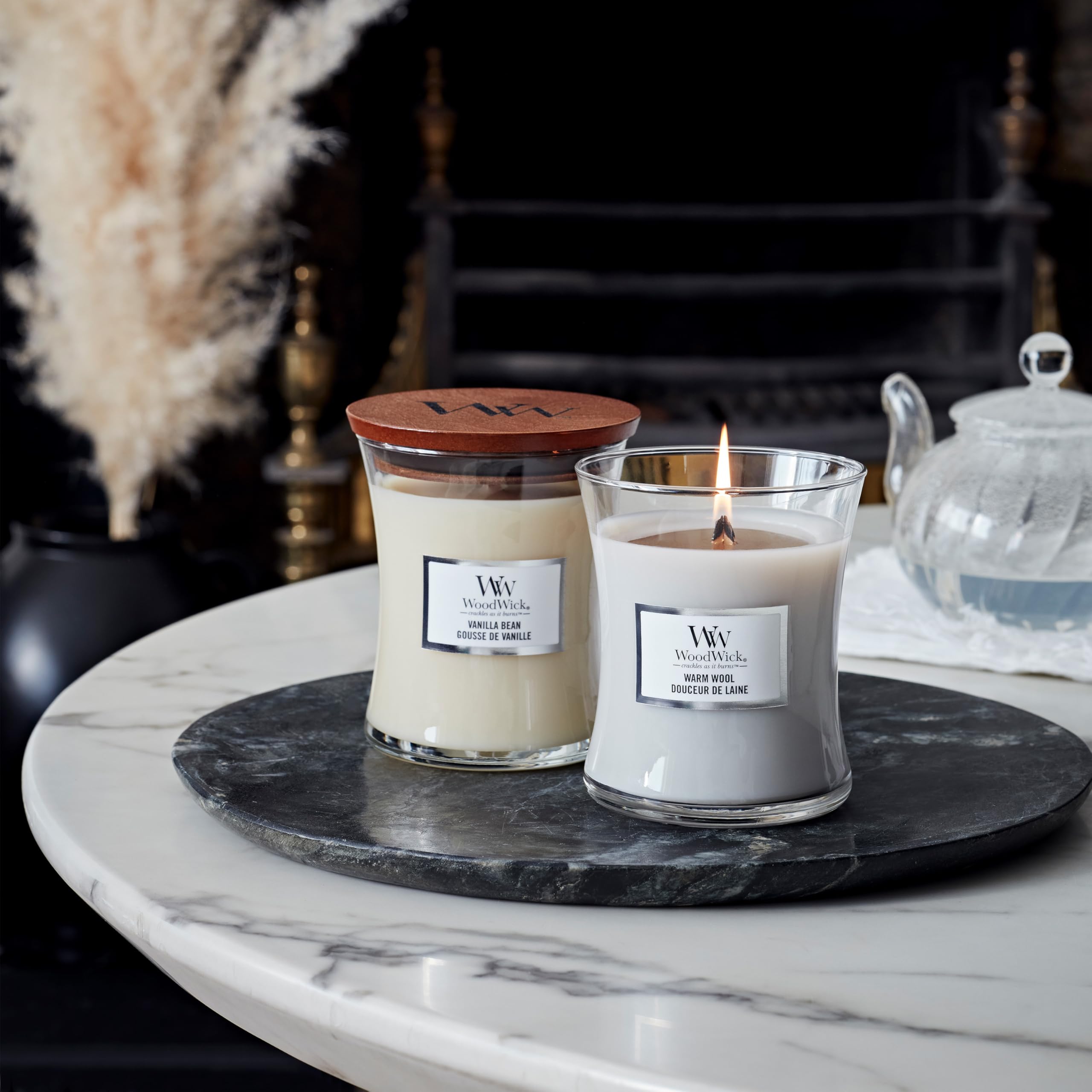WoodWick Vanilla Bean Scented Specialty Candle | Crackling Wooden Wick | 85g Mini Hourglass 6