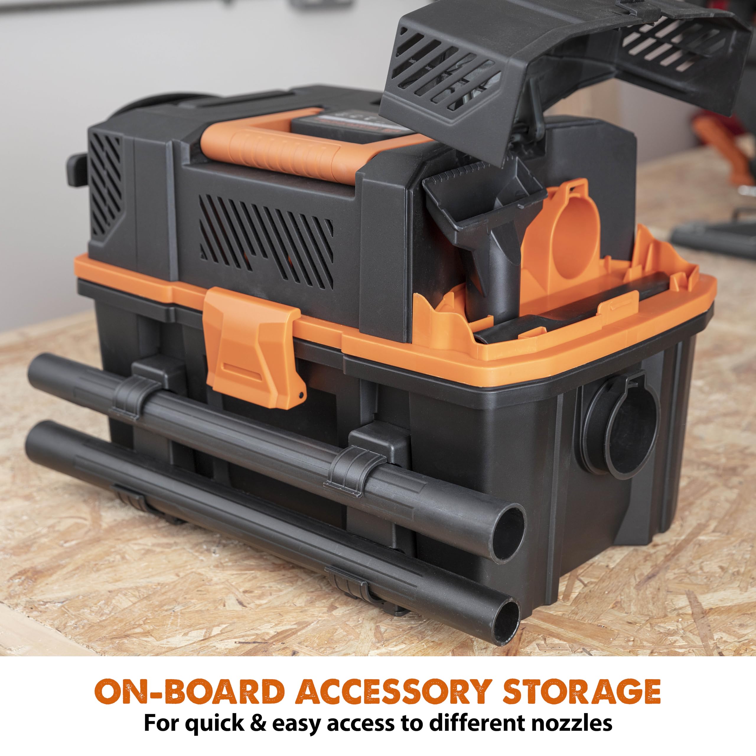 Evolution Power Tools R15VAC Wet-Dry Vacuum Cleaner | 1000W | 42.5L/S Suction | Orange 8