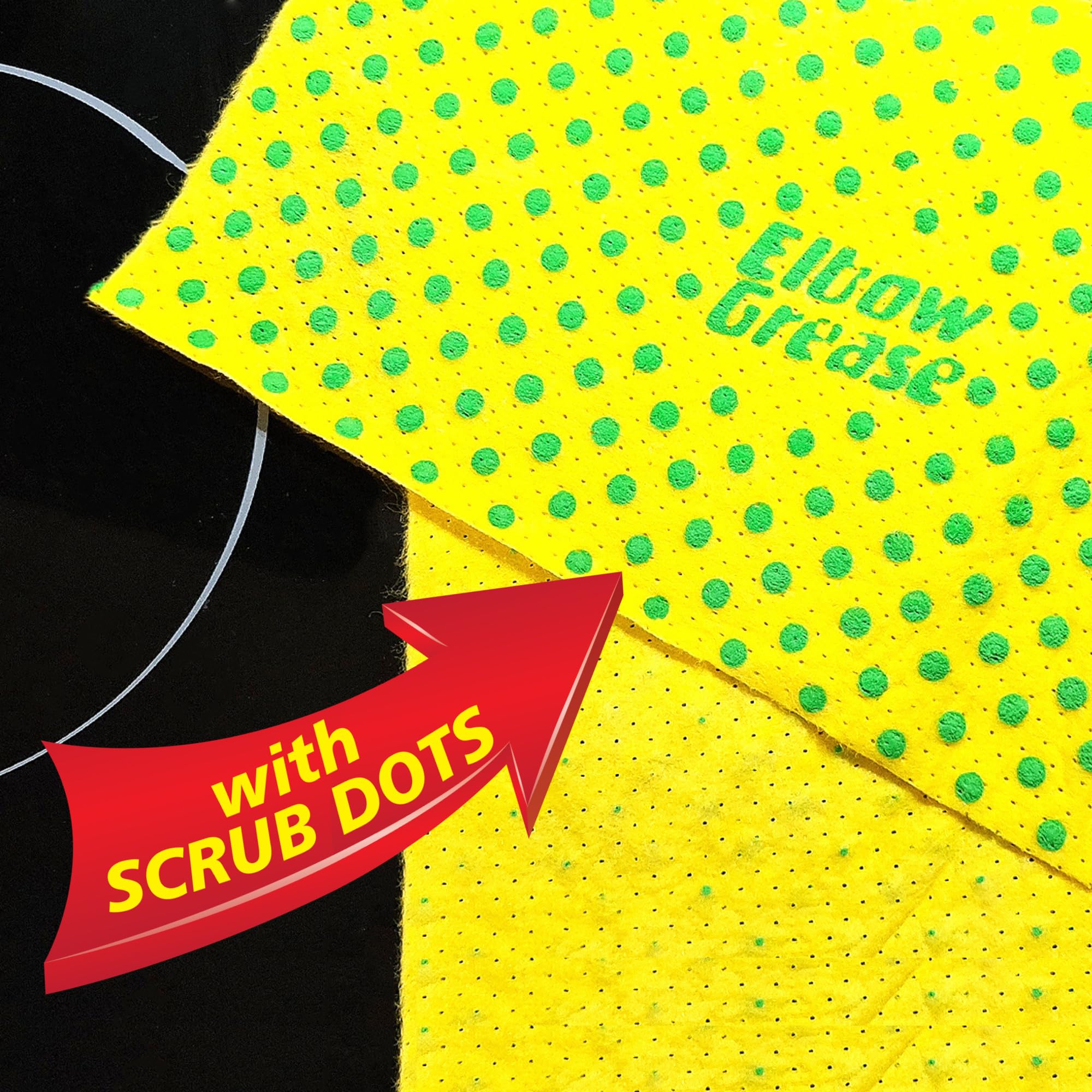 Elbow Grease Power Cloths with Scrub Dots - Reusable, Super Absorbent, Pack of 7 3