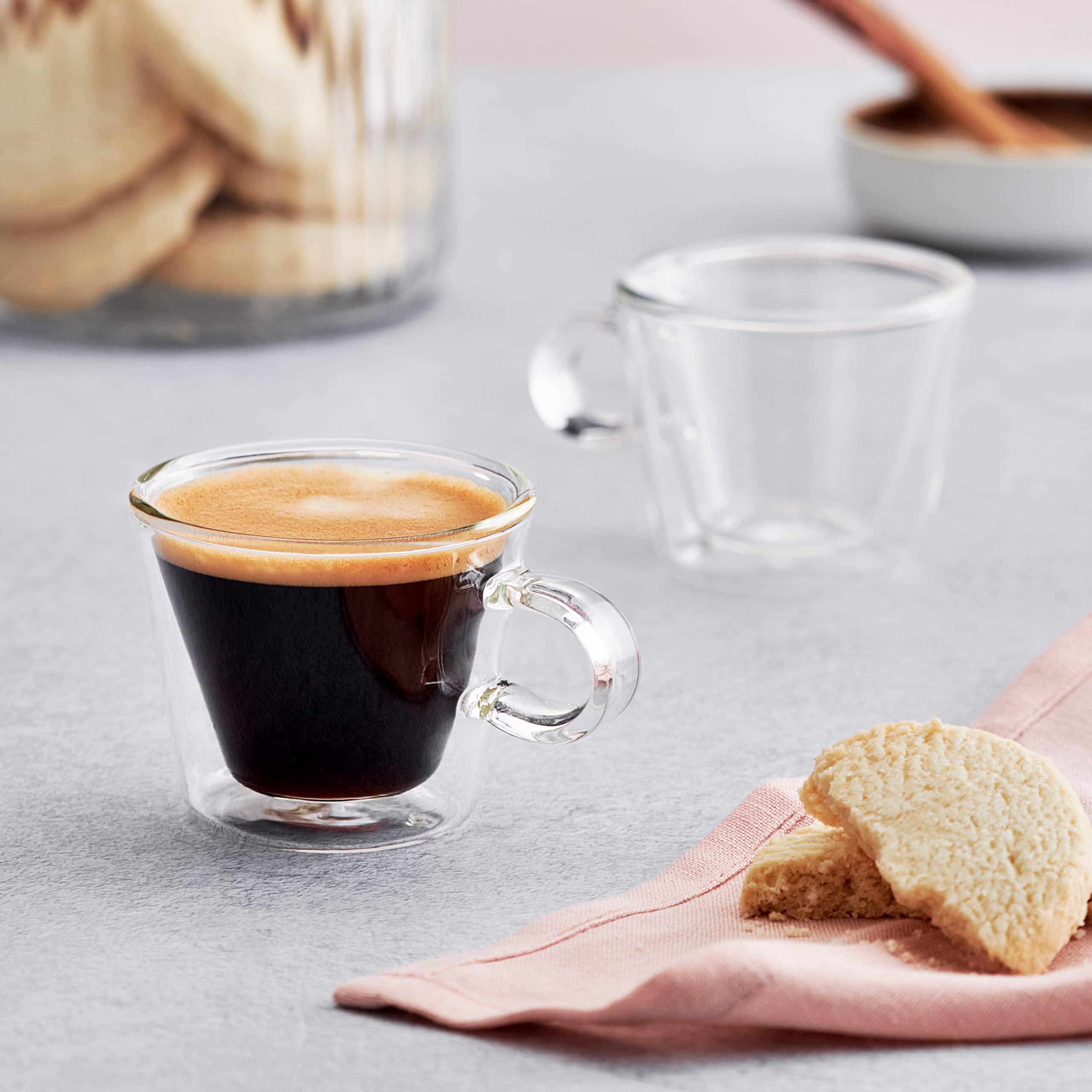 Judge Duo Flare Set of 2 Espresso Glasses with Handle | Borosilicate Glass | 75ml 5