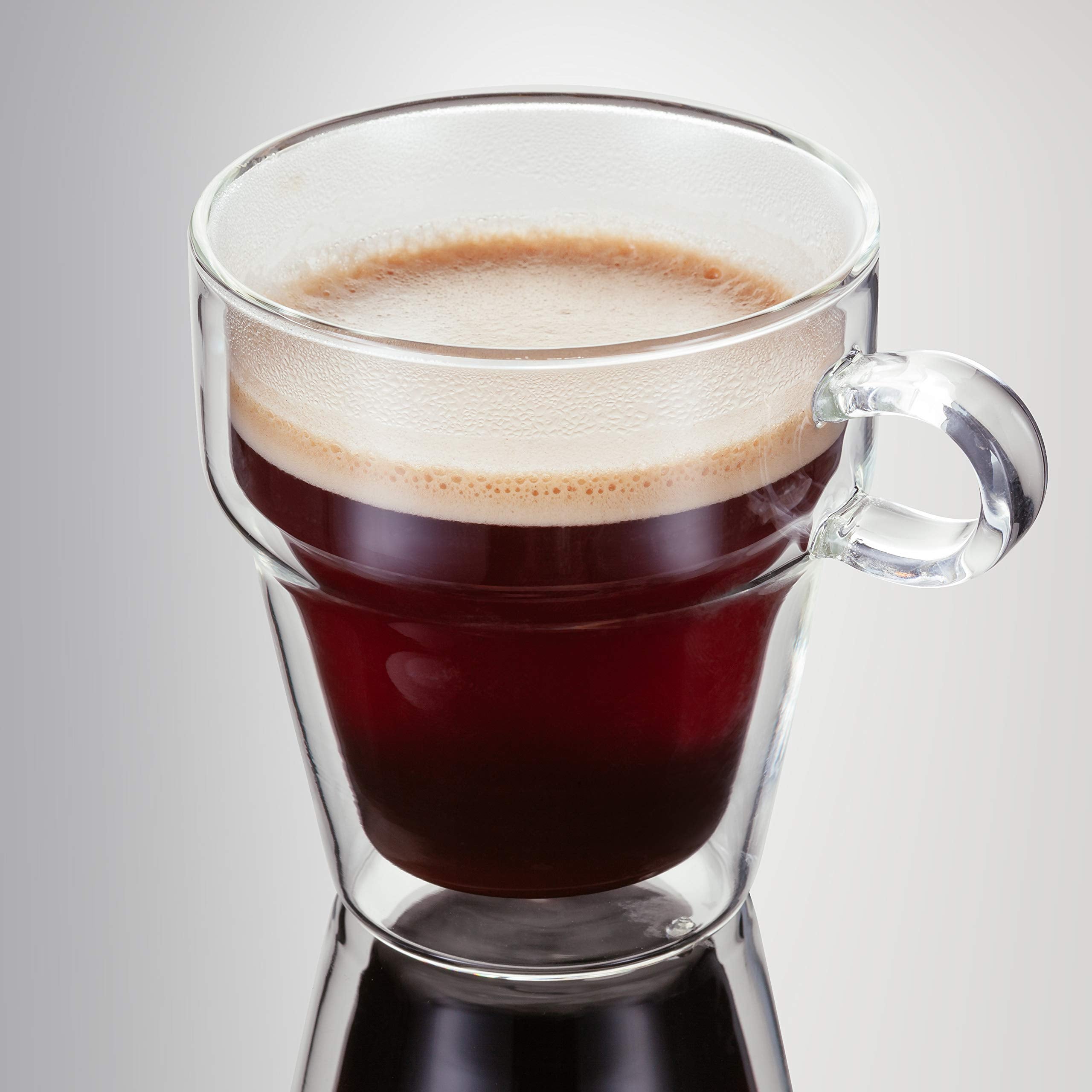 Judge Double Walled Glass Coffee Handled Mugs - 200ml Vacuum Insulated Set of 2 5