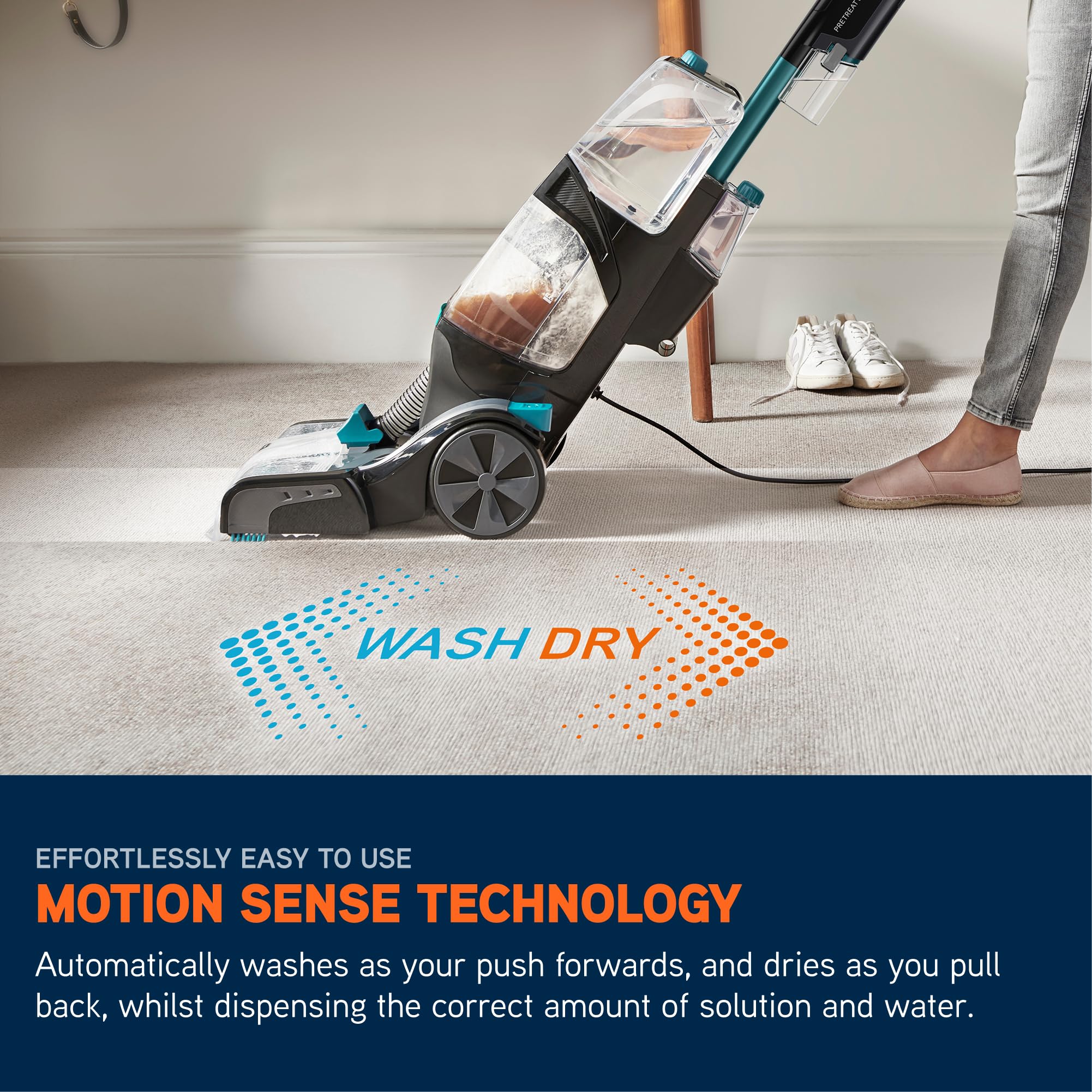 Vax Platinum SmartWash Pet-Design Carpet Cleaner Machine | Motion Sense Tech | Quick Dry 4
