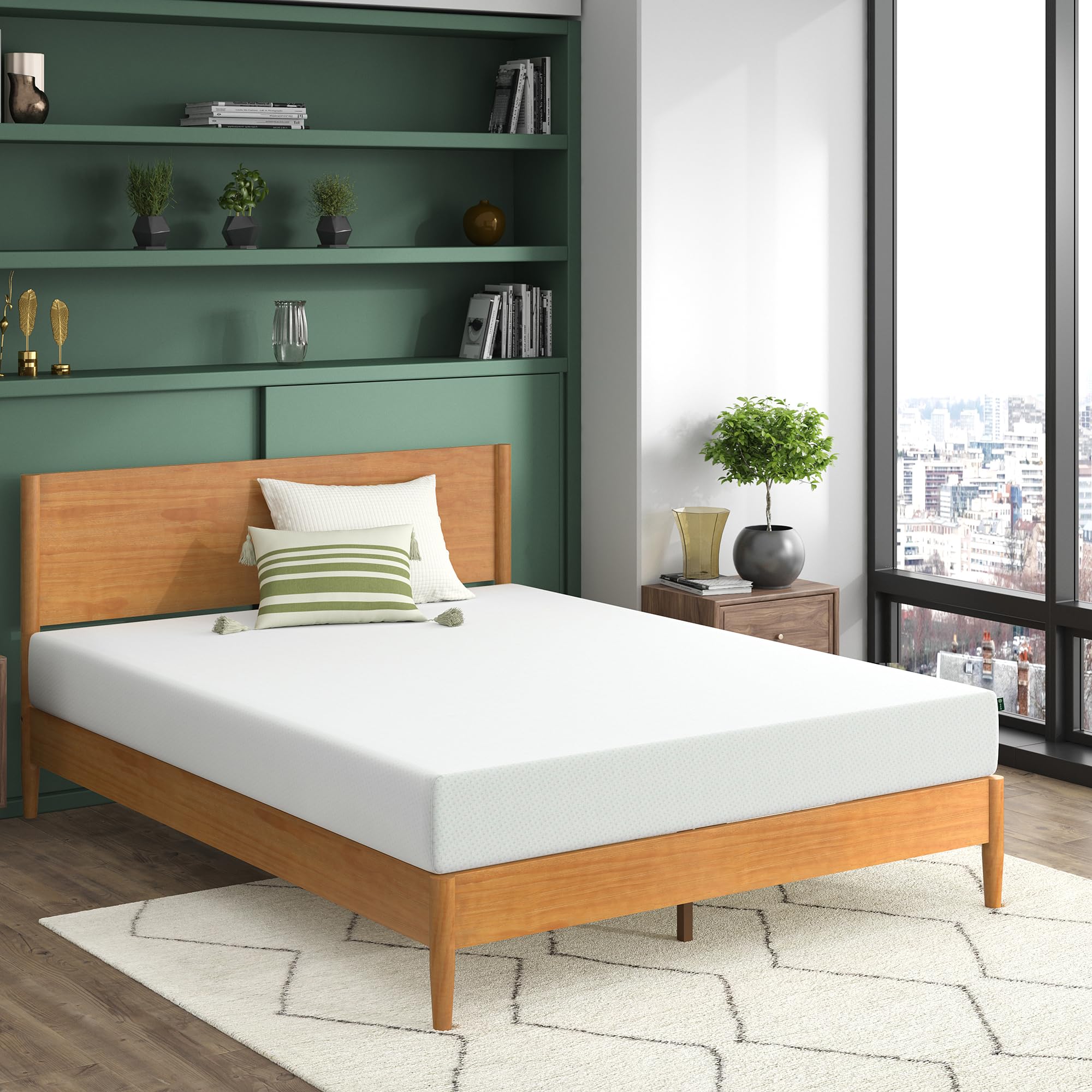 Zinus Double Mattress Memory Foam Green Tea Infused 8'' Height Medium Firm Orthopaedic Support 135 x 190 cm 7