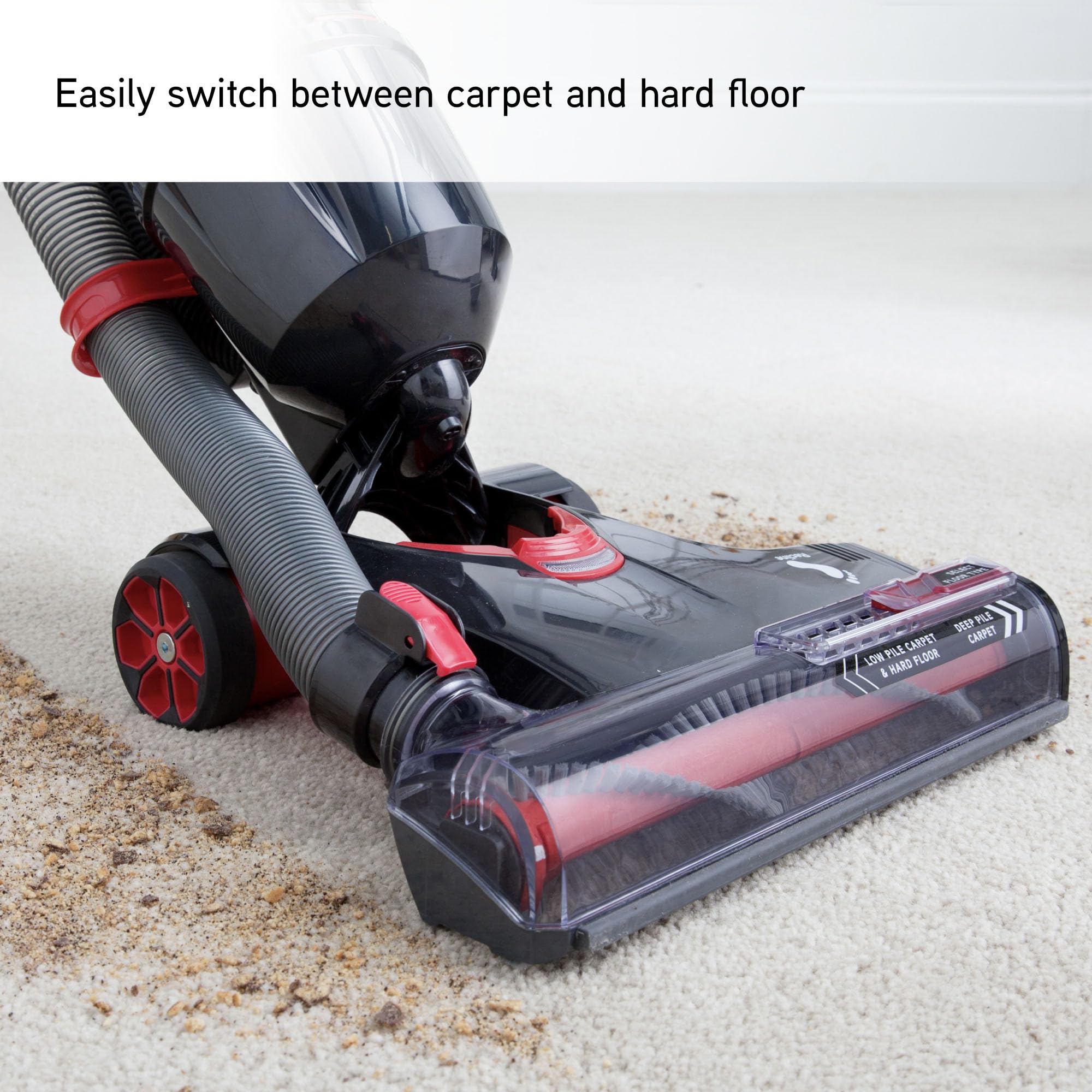 Vax Mach Air Revive Corded Upright Bagless Vacuum Cleaner - 820W, 4.9kg, 1.5L Capacity, Red 3