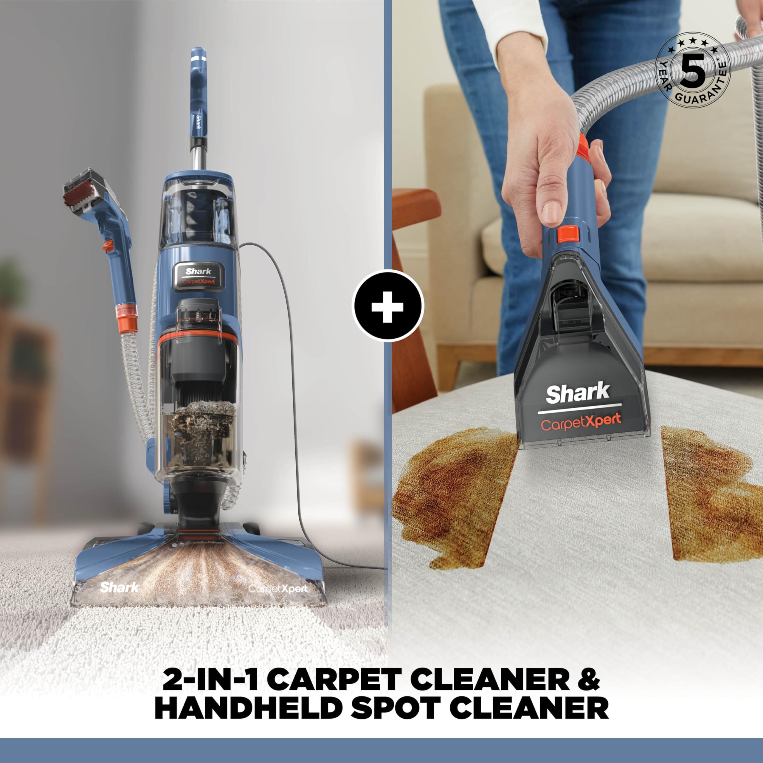 Shark CarpetXpert Deep Clean Carpet Cleaner EX150UK | 960W Power | 2.3L Tank | Built-In Stain Remover 2