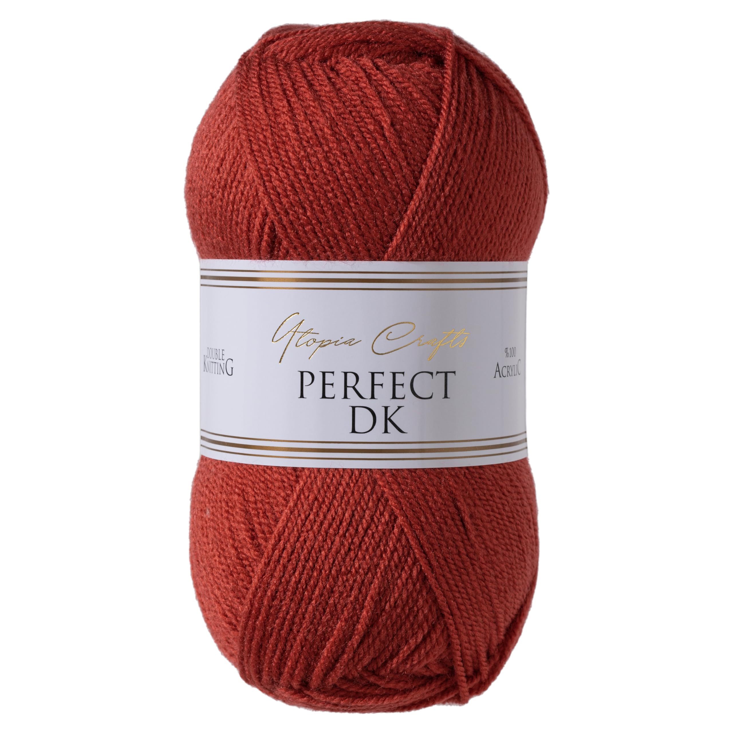 Utopia Crafts DK Double Knitting Yarn - 100% Acrylic, 100g Skein | Red Oxide 1