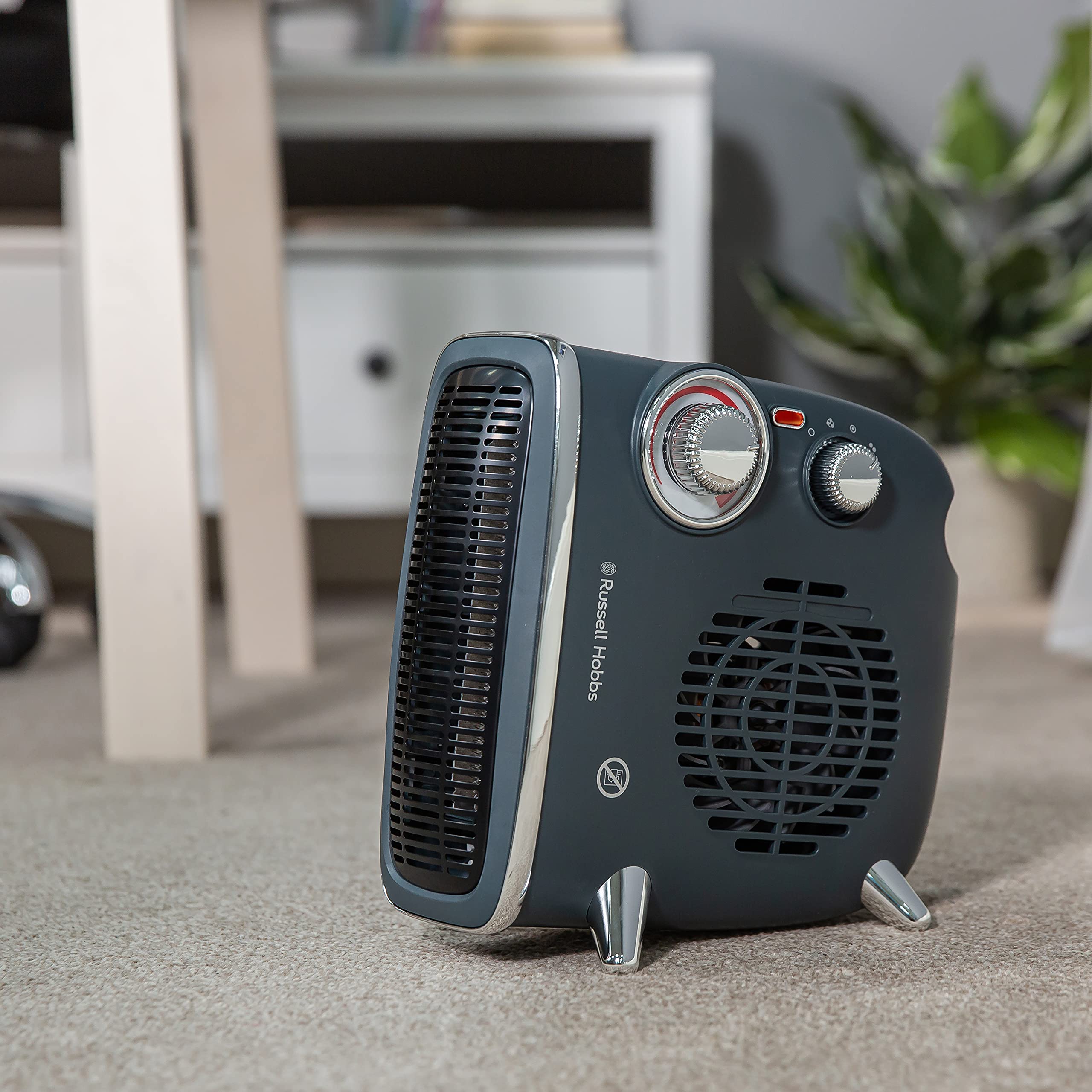 Russell Hobbs Retro Electric Fan Heater - 1.8KW | Adjustable Thermostat | Grey | RHRETHFH1001G 8