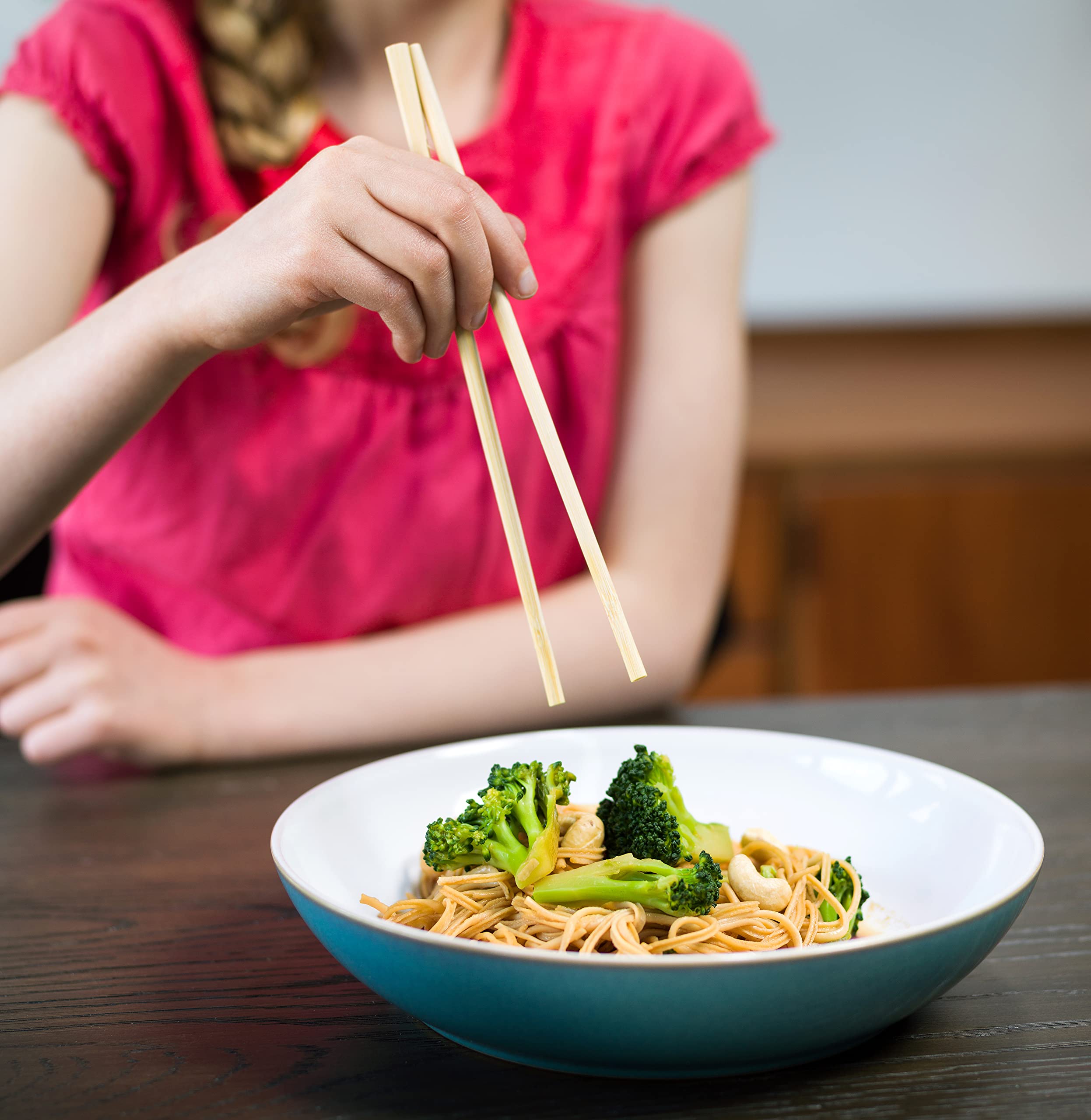 Ken Chiku Tensoge Bamboo Chopsticks - 21cm Length, 4.5mm Thickness | 100 Pairs | Sustainable 4