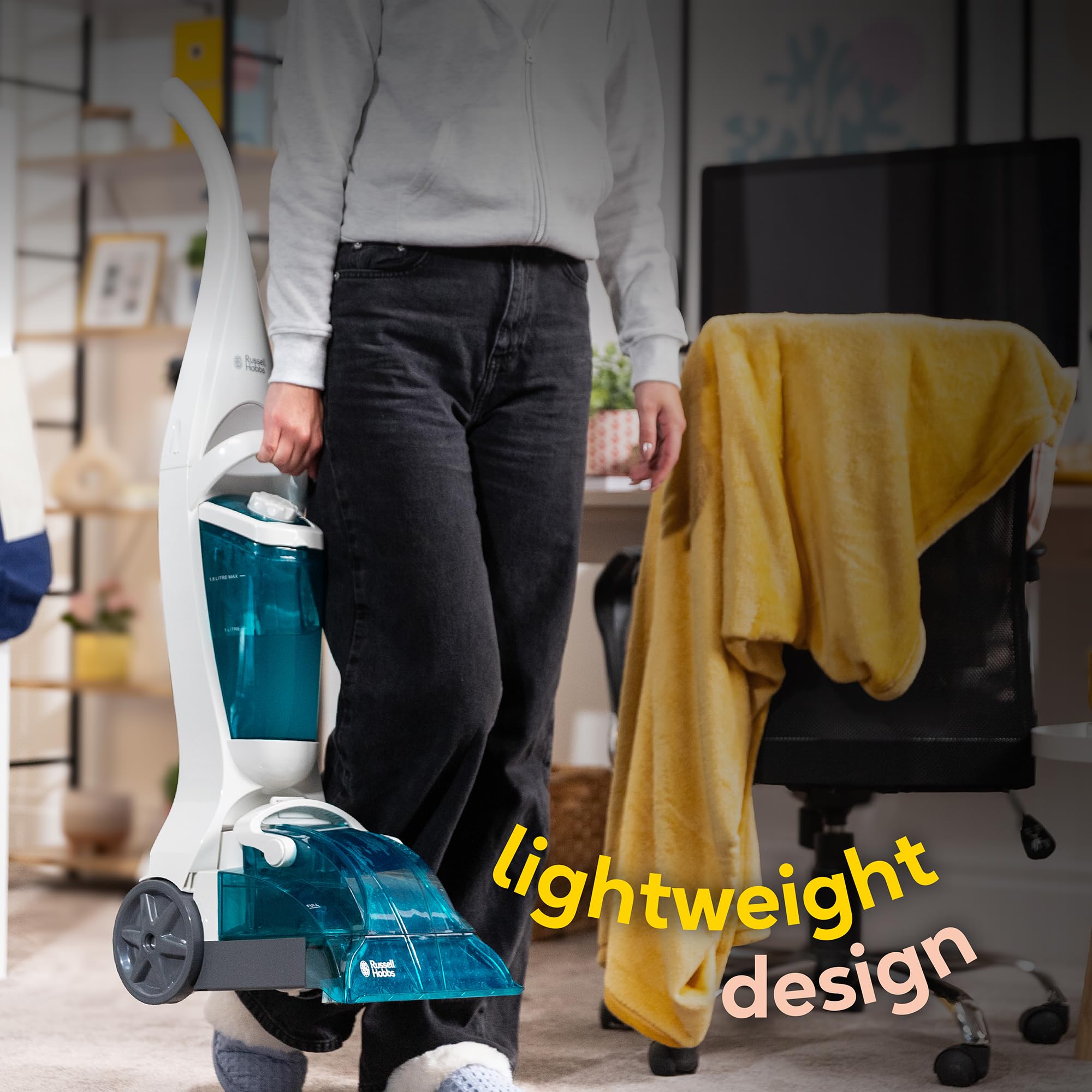 Russell Hobbs RHCC5001 Carpet Washer & Cleaner - 600W Power | 1.8L Clean Tank | Lightweight Design 7