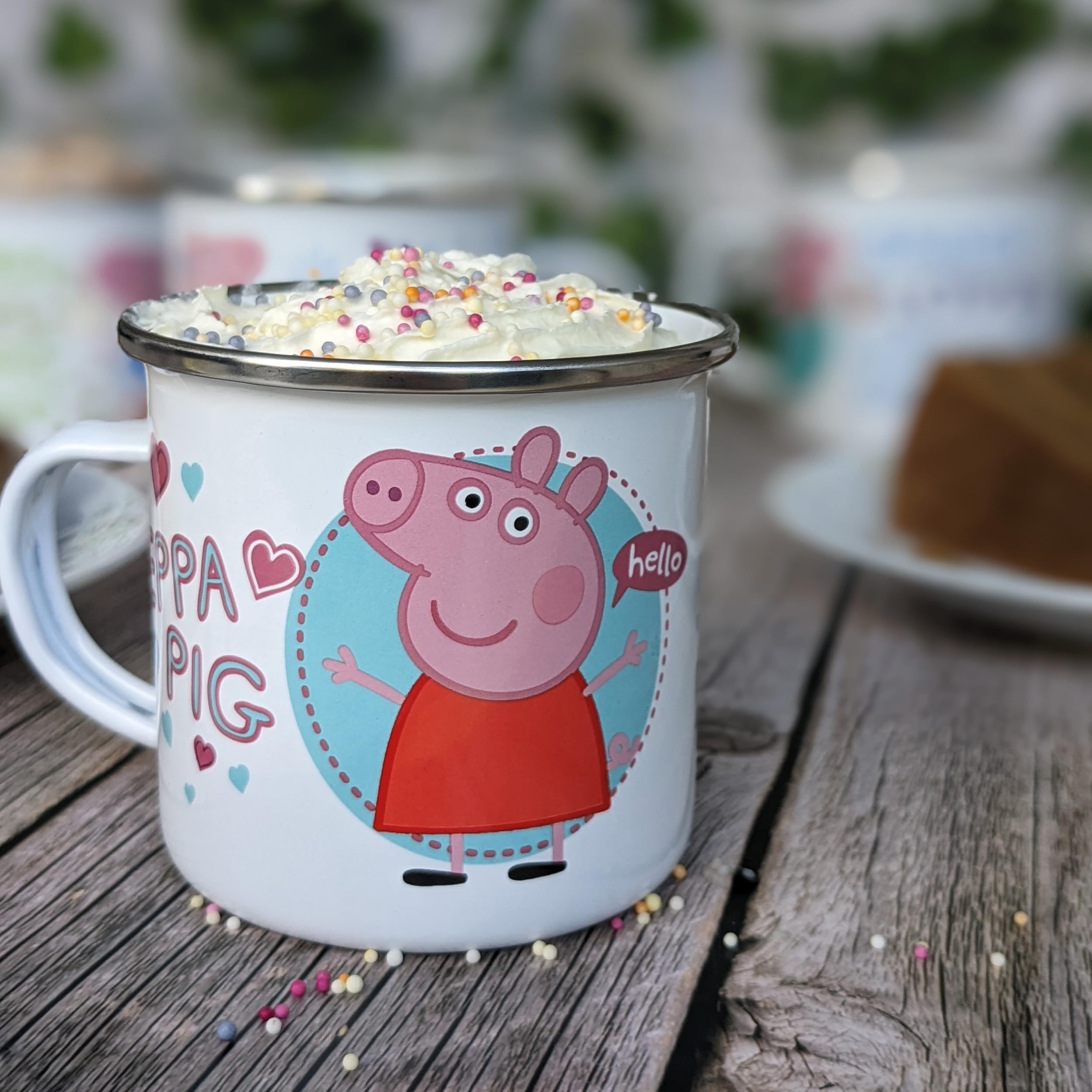 Robert Frederick Peppa Pig Enamel Coffee Mug - Time to Party Design | 350ml Capacity | Dishwasher Safe 7