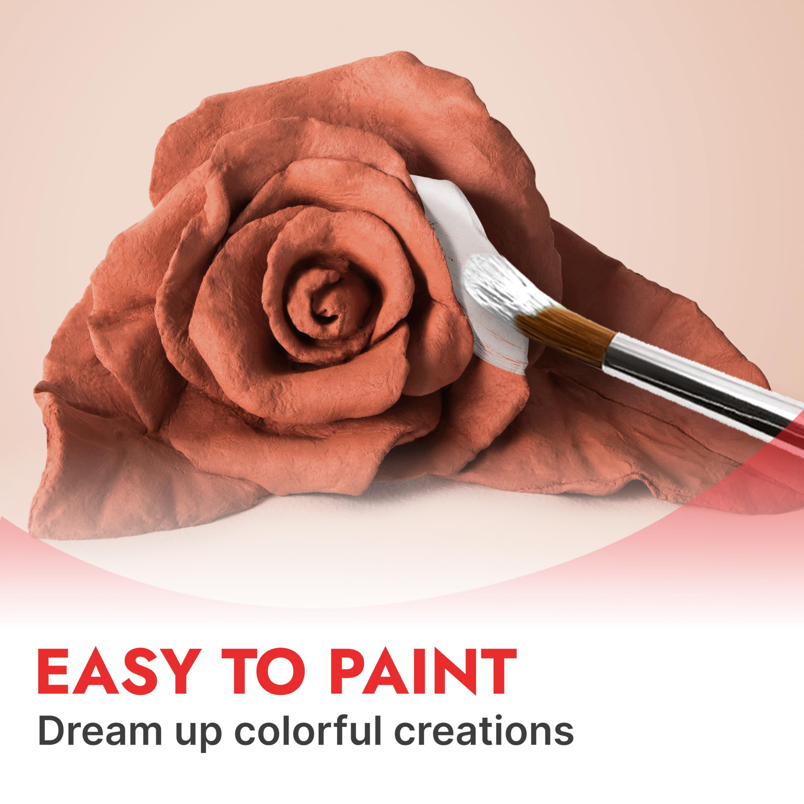 DAS Terracotta Air-Hardening Modelling Clay - 1kg | Dries in 12-24 Hours | Decorate with Paint 4