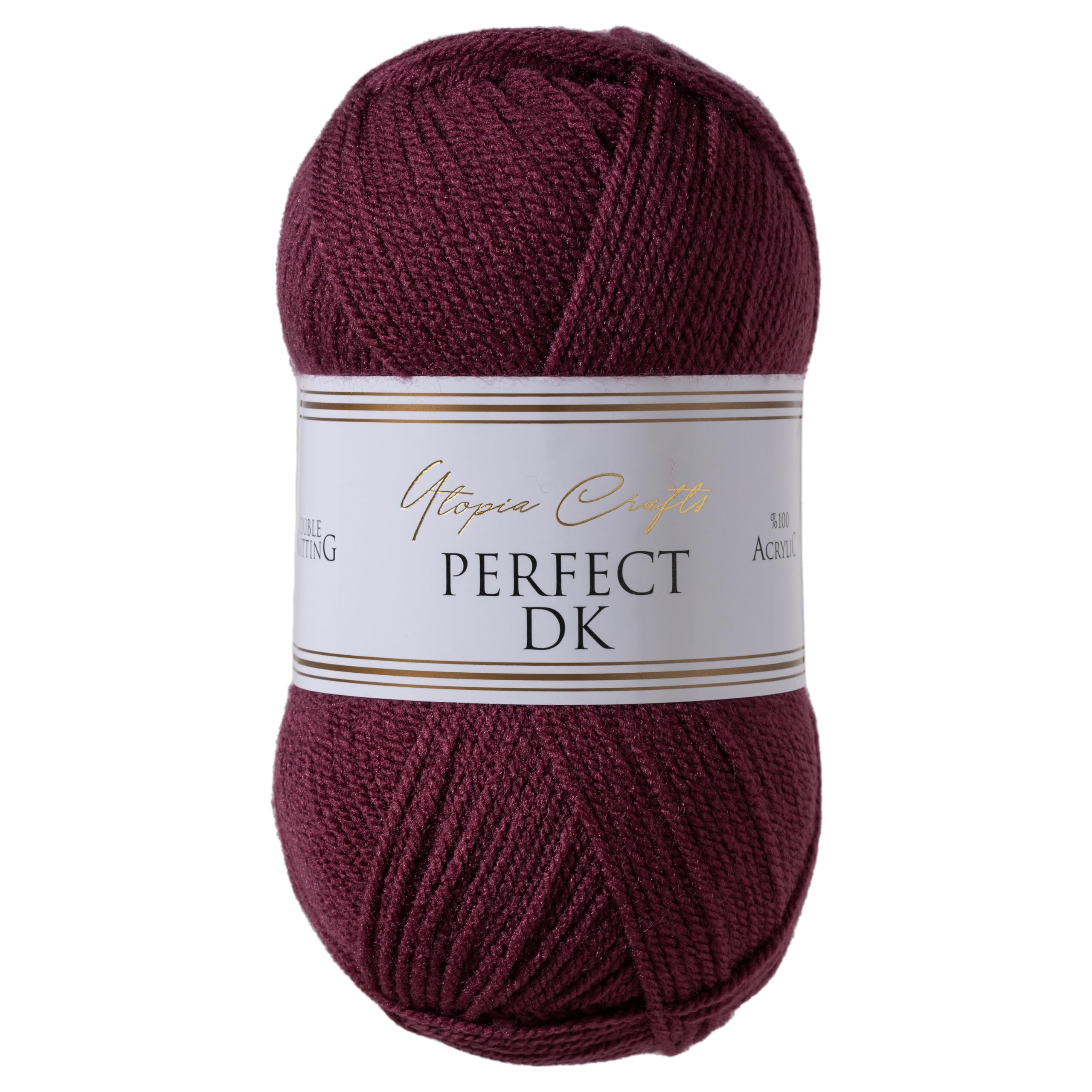 Utopia Crafts DK Double Knitting Yarn - 100% Acrylic, 100g Ball, Grape Purple 1