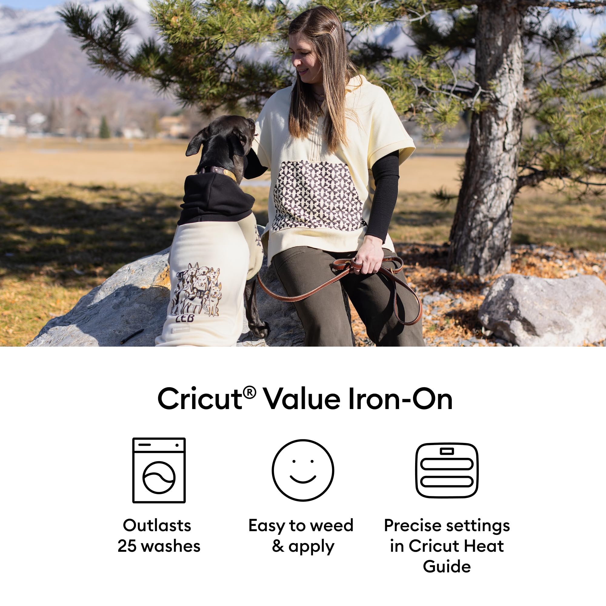 Cricut Iron On Heat Transfer Vinyl - Brown | 1.5 m Length | Durable & Easy Weed 3