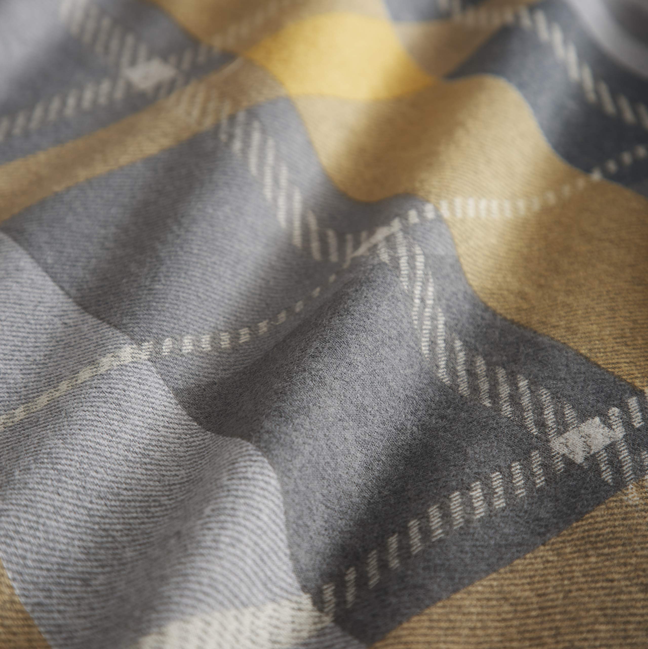 Dreams & Drapes Colville Check Ochre Hedgehog Duvet Cover Set | King Size | 100% Brushed Cotton 3