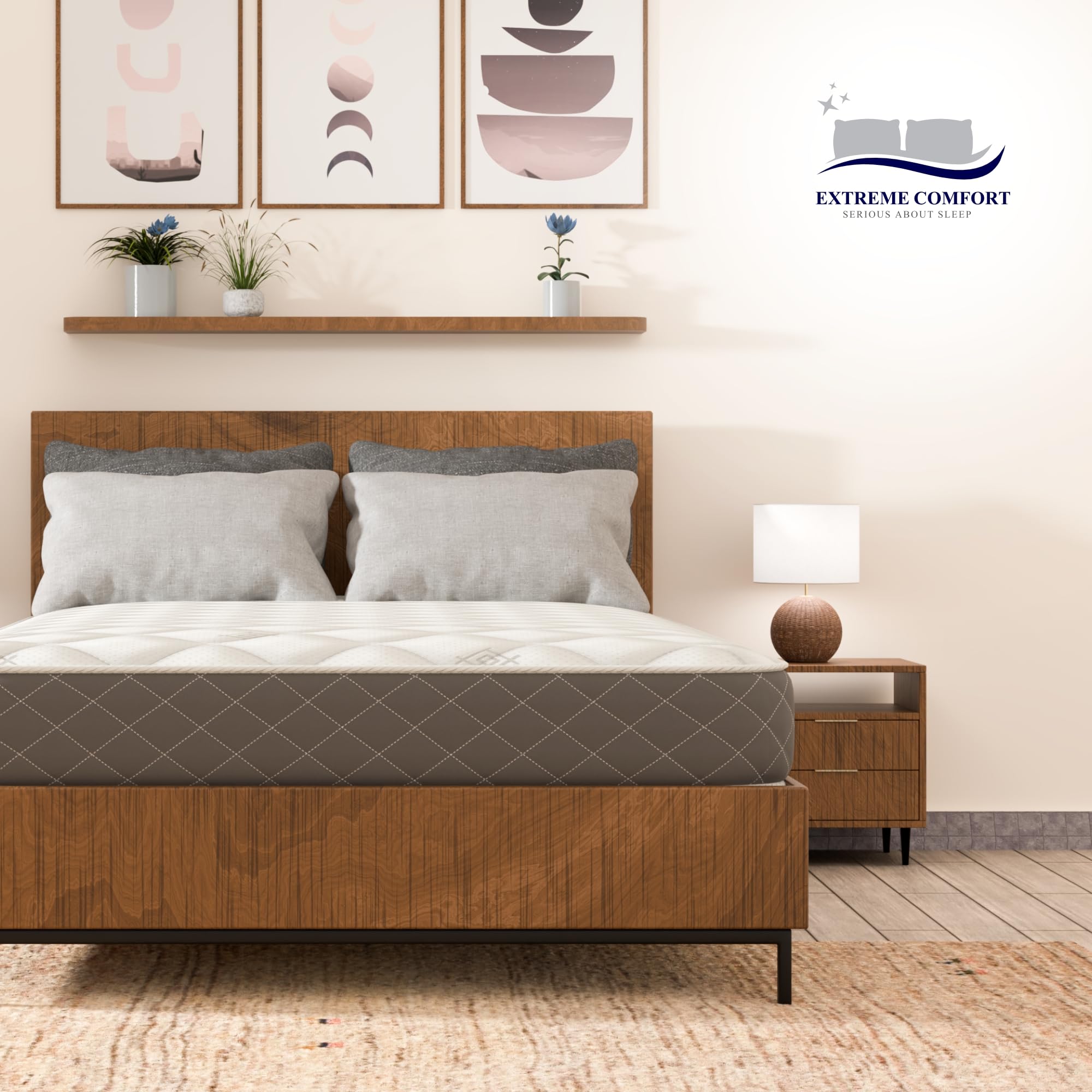 eXtreme comfort ltd Cooltouch Diamond Essential Single Mattress | 18cm Depth | Grey 2