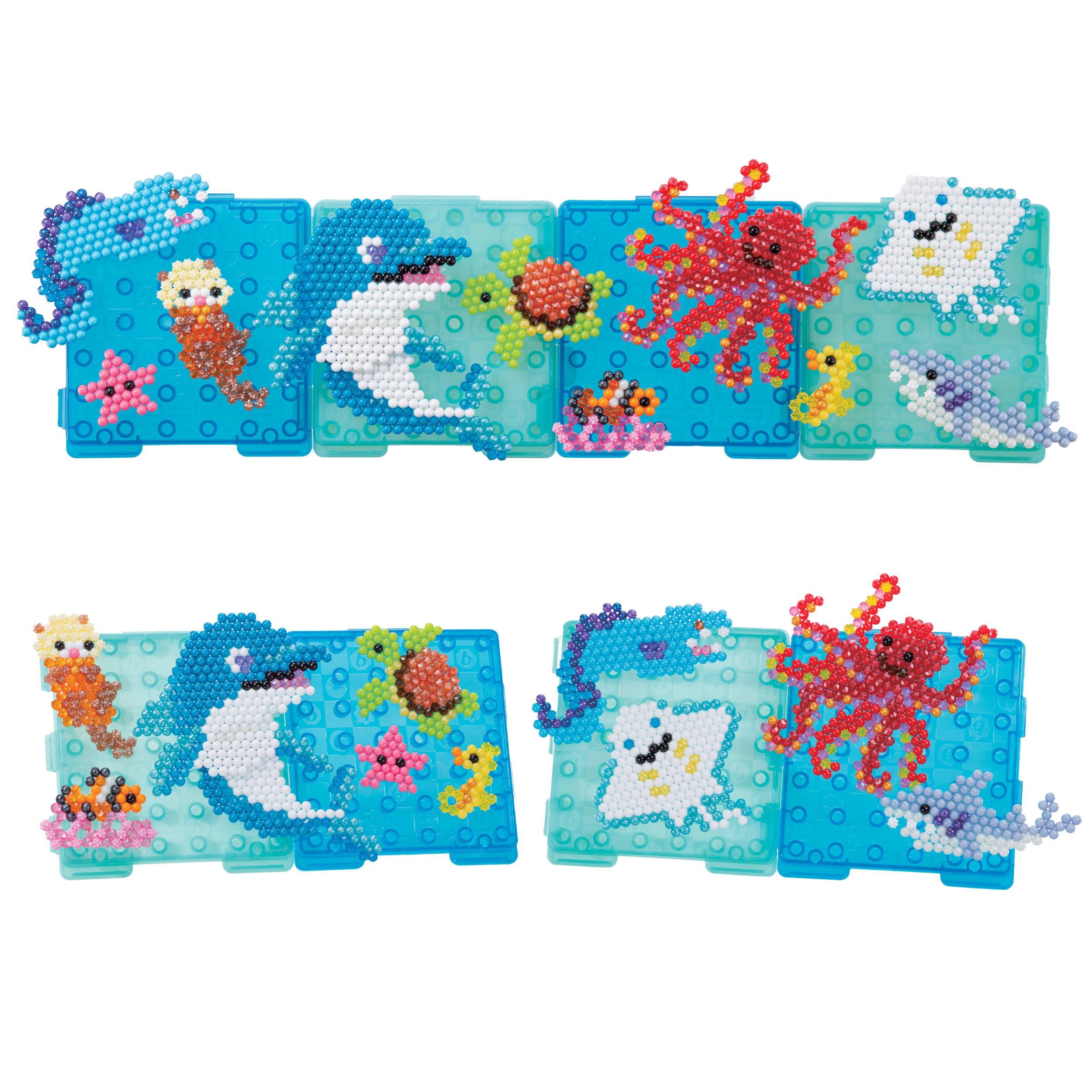 Aquabeads Ocean Splash Scene Beading Kit - 1500 Beads, 29 Colors | Ages 4+