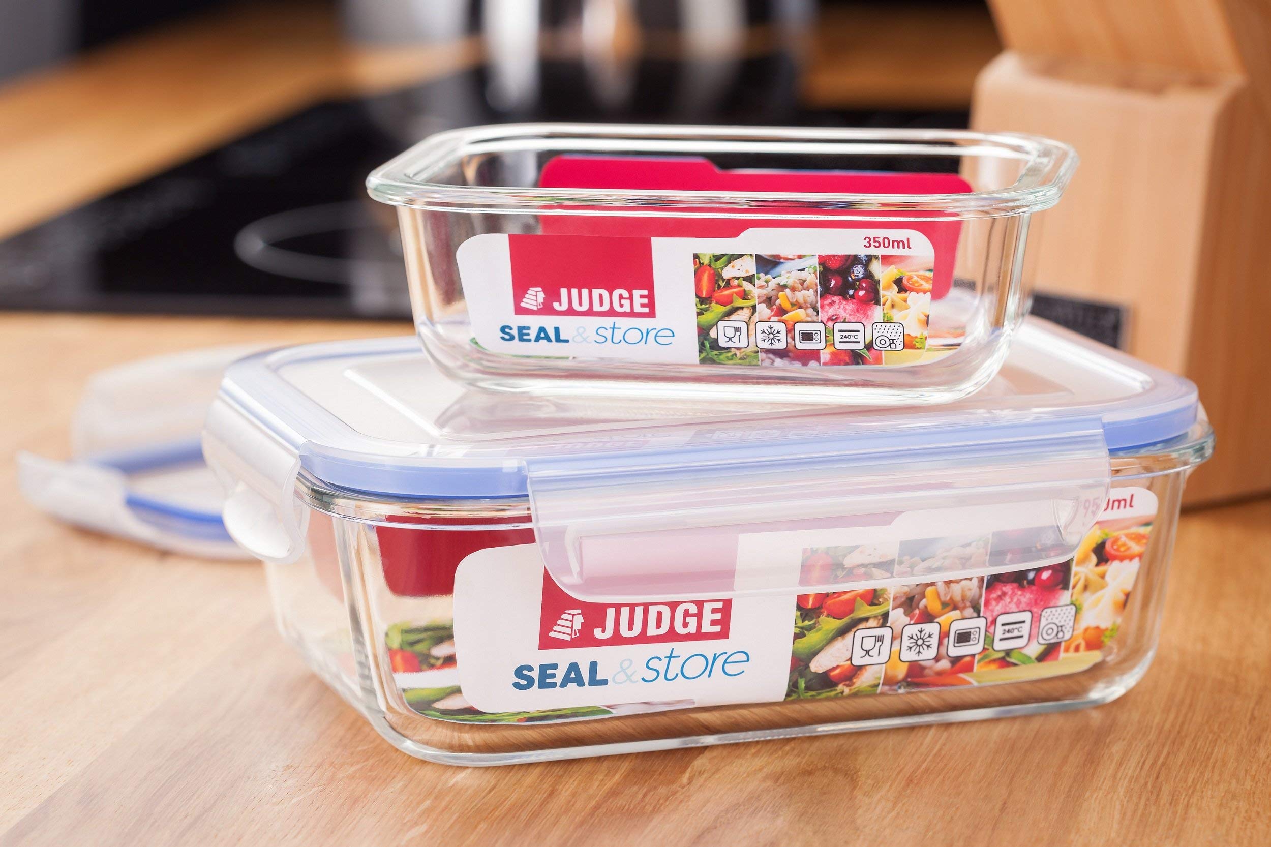 Judge Seal & Store Glass Container - 350ml Capacity | Fridge, Freezer, Oven Safe 6