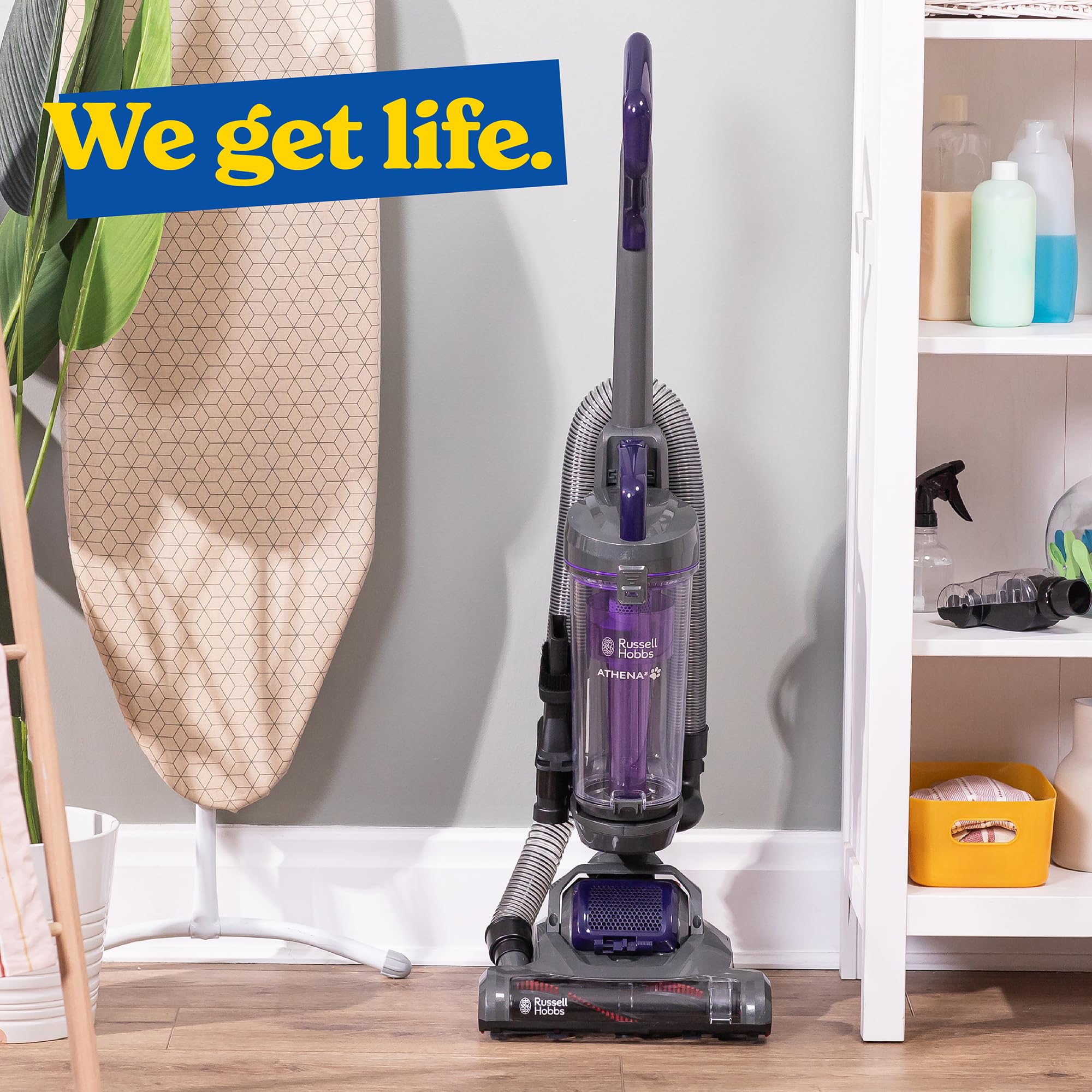 Russell Hobbs Athena2 Pet Upright Vacuum Cleaner - 400W Motor | 2L Capacity | Pet Turbo Tool 8