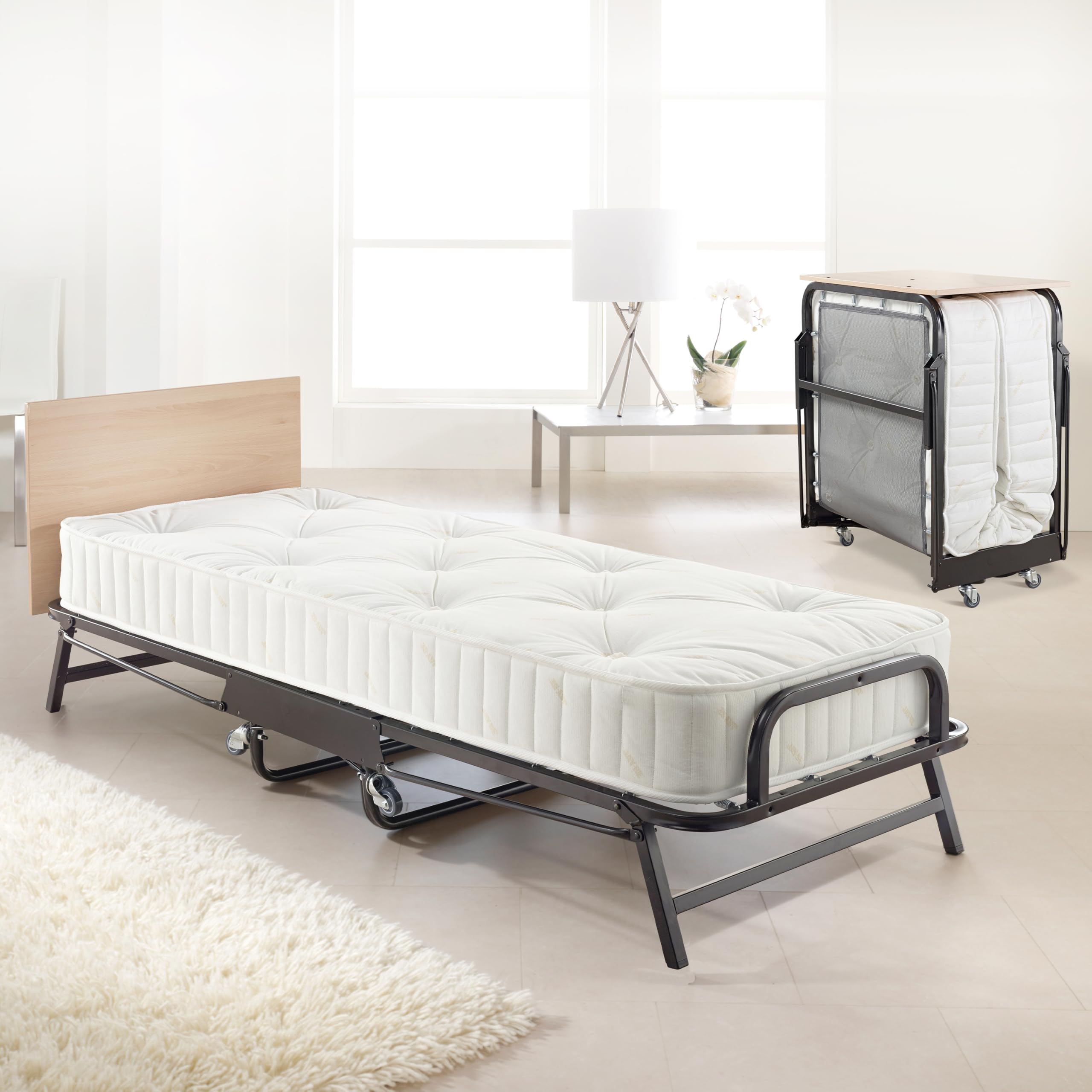JAY-BE Crown Premier Folding Bed with Deep Sprung Mattress - Single, Contract Use, 190kg Max Weight 2