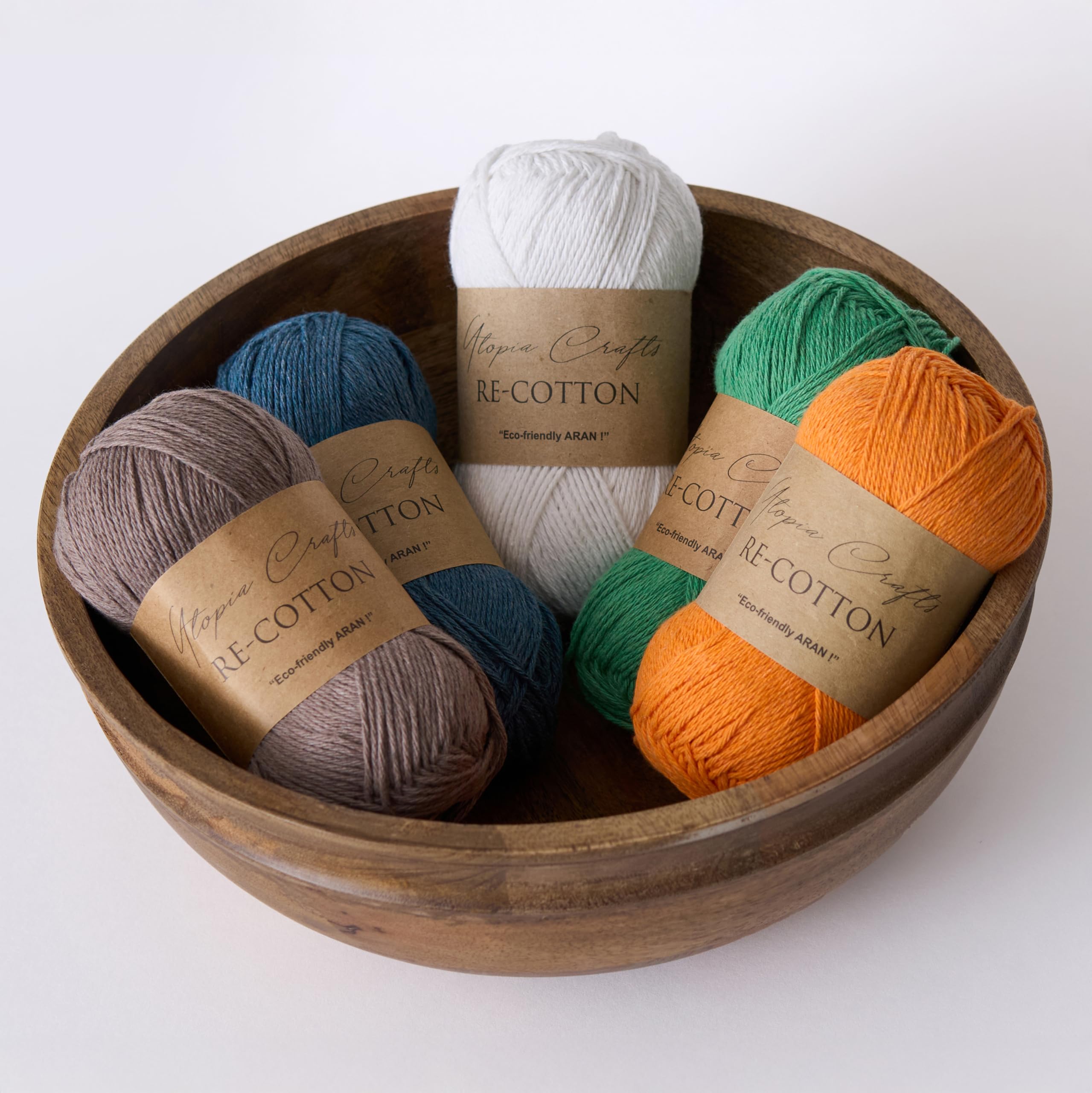 Utopia Crafts Re-Cotton DK Knitting Yarn - Storm Grey | 100g | 2mm Thickness | Oeko-Tex Certified 5