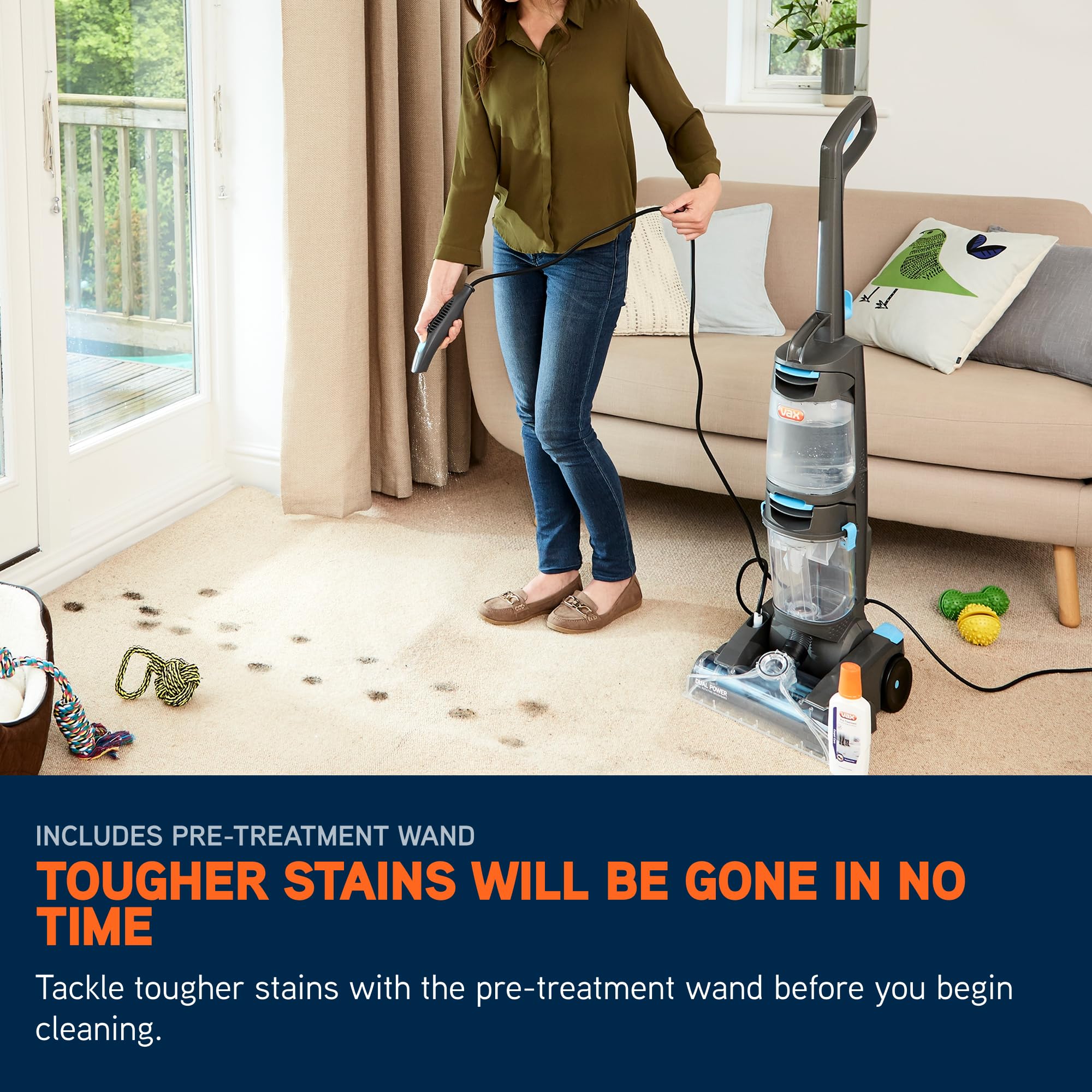 Vax Dual Power Pet Advance Carpet Cleaner - Dual Rotating Brushbars | Twin Tank Technology | 2.4m Hose 5