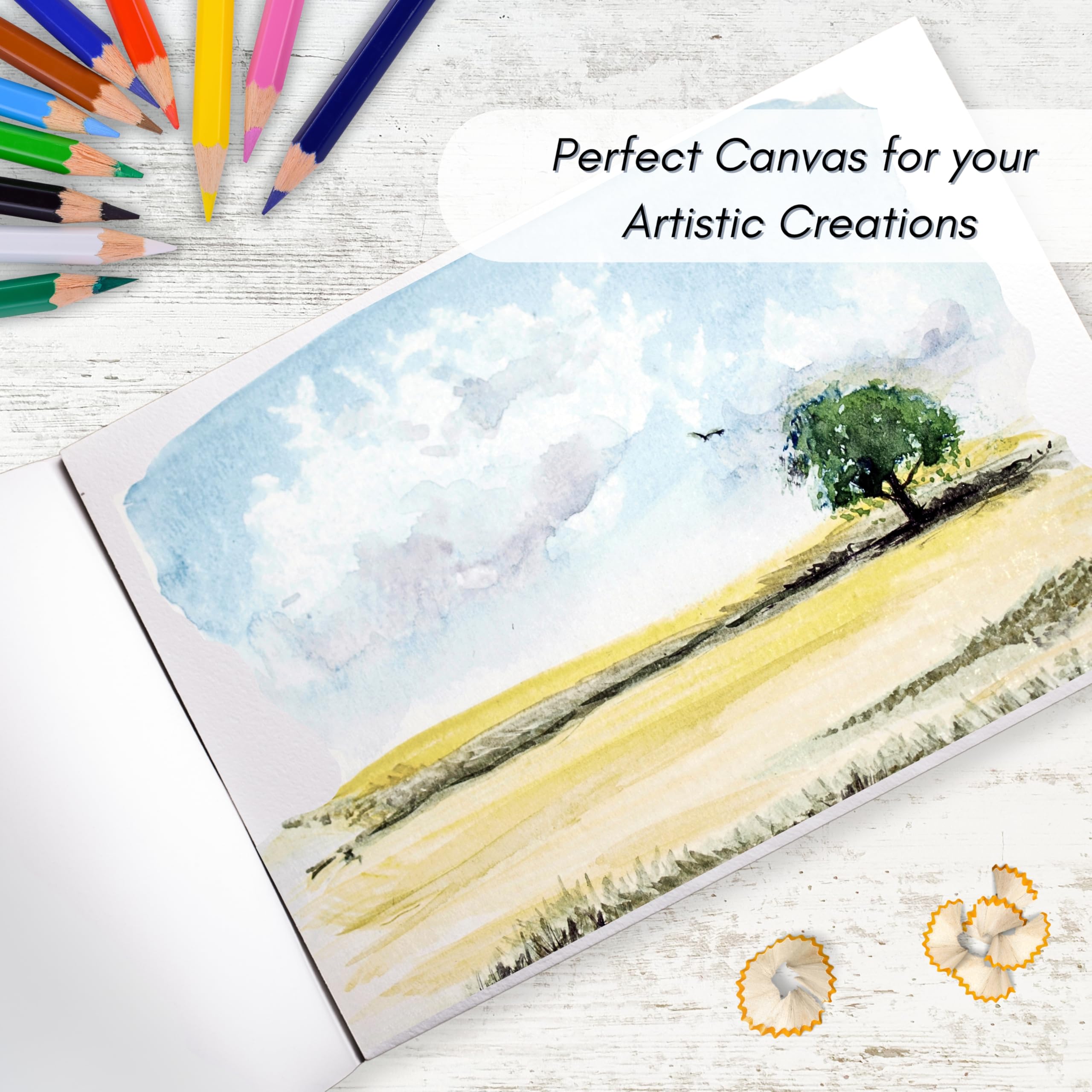 Creavvee A4 Sketch Pad for Artists - 80gsm Acid-Free Paper | 60 Sheets | Ideal for Pencils, Markers, Charcoal 5