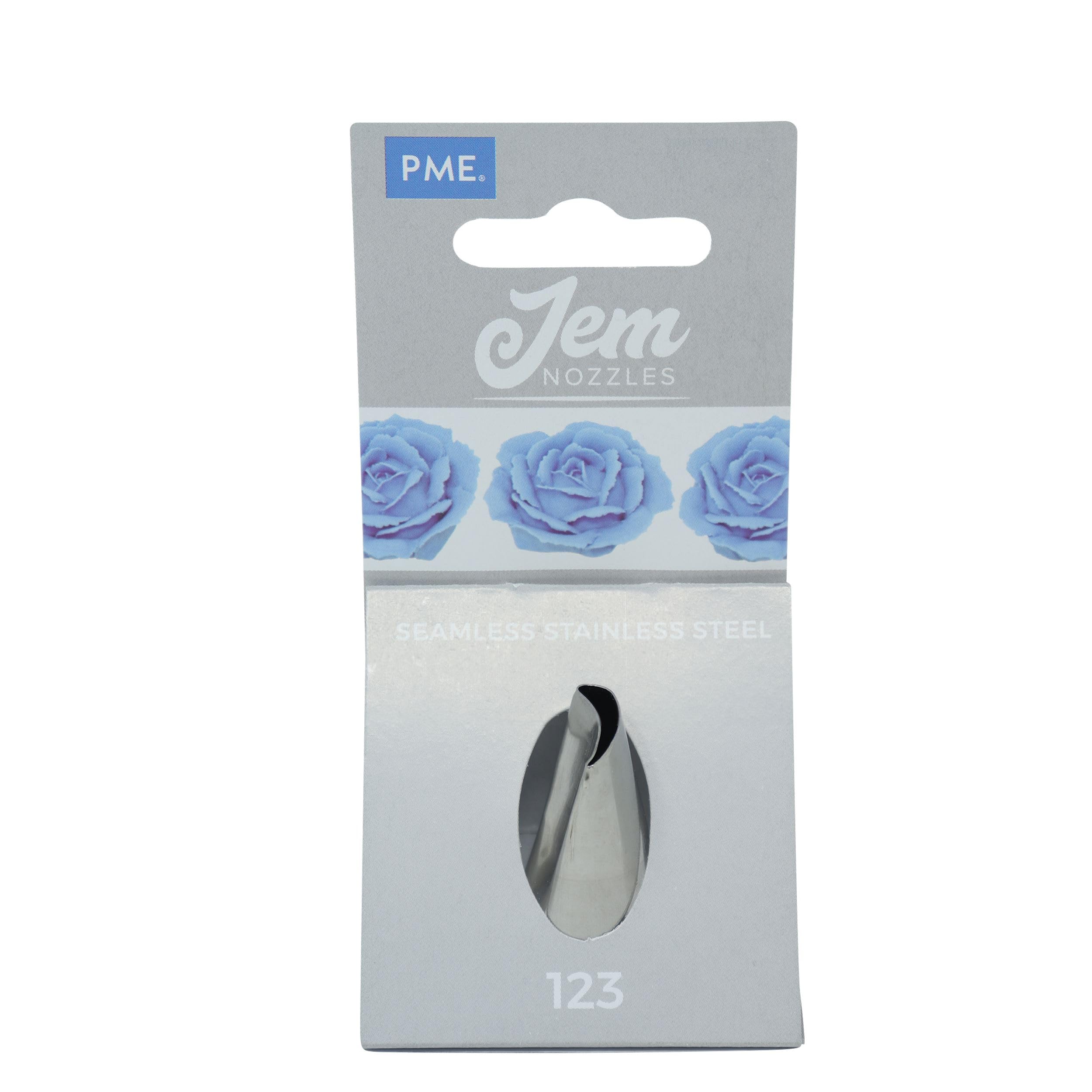 PME NZ123 JEM Large Petal / Ruffle Piping Nozzle | Stainless Steel | Tip 17 x 4 mm 1