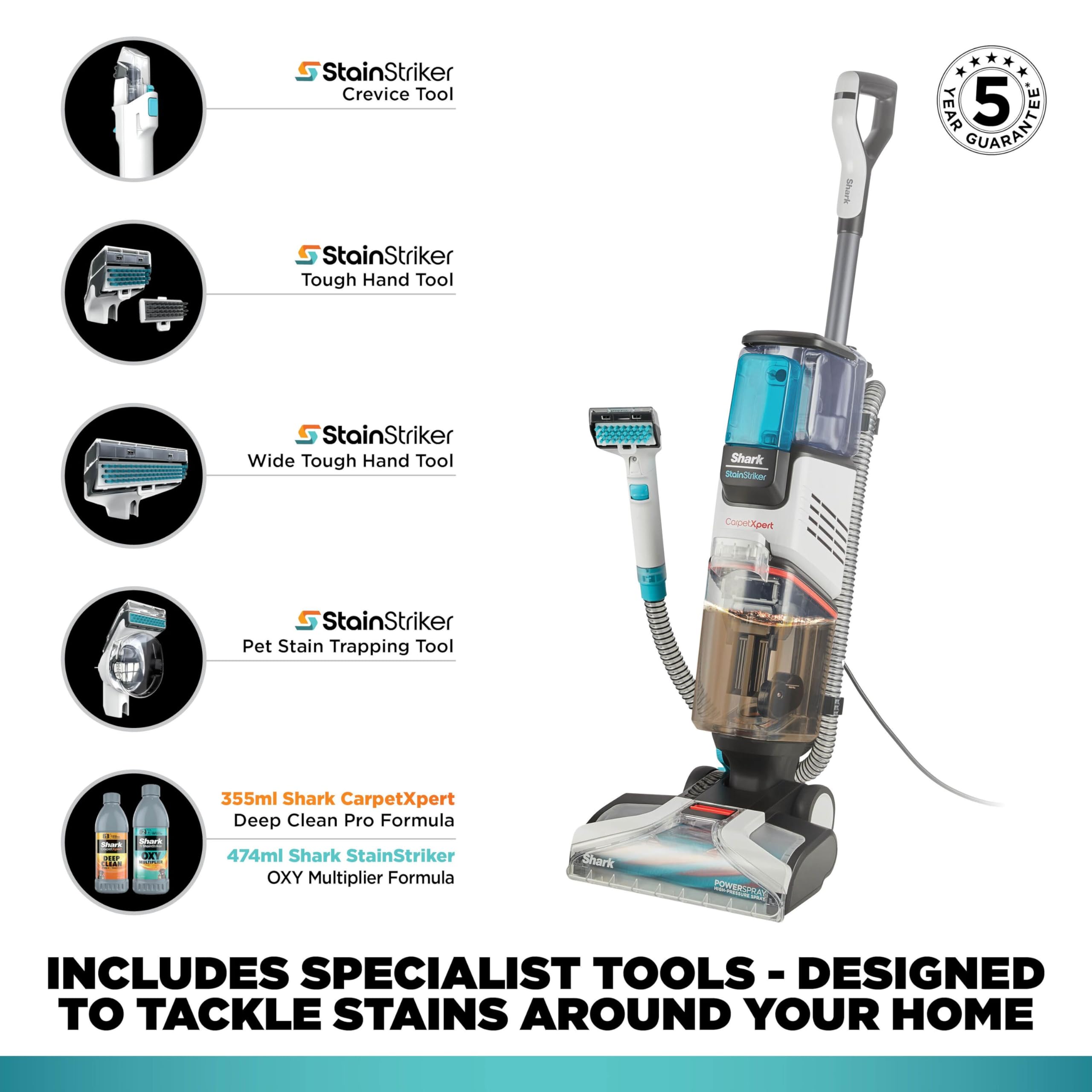 Shark CarpetXpert Deep Clean Carpet Cleaner with Built-In StainStriker, 2.1L, 960W, EX200UK 5