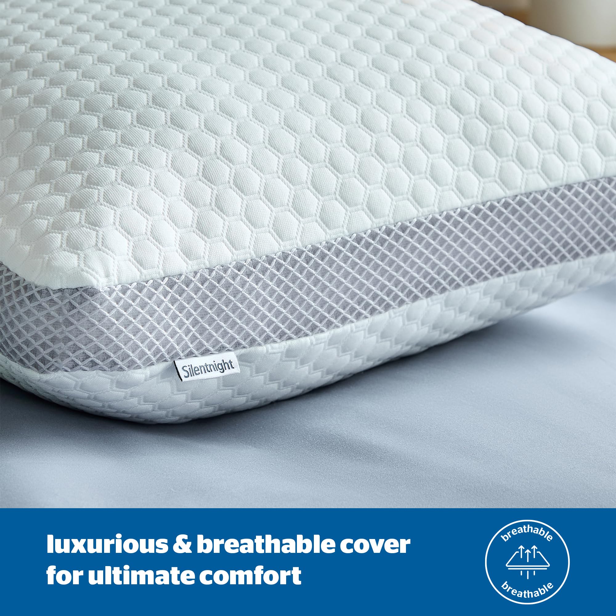 Silentnight Adjustable Shredded Memory Foam Standard Pillow - Hypoallergenic, White, 1 Pack 6