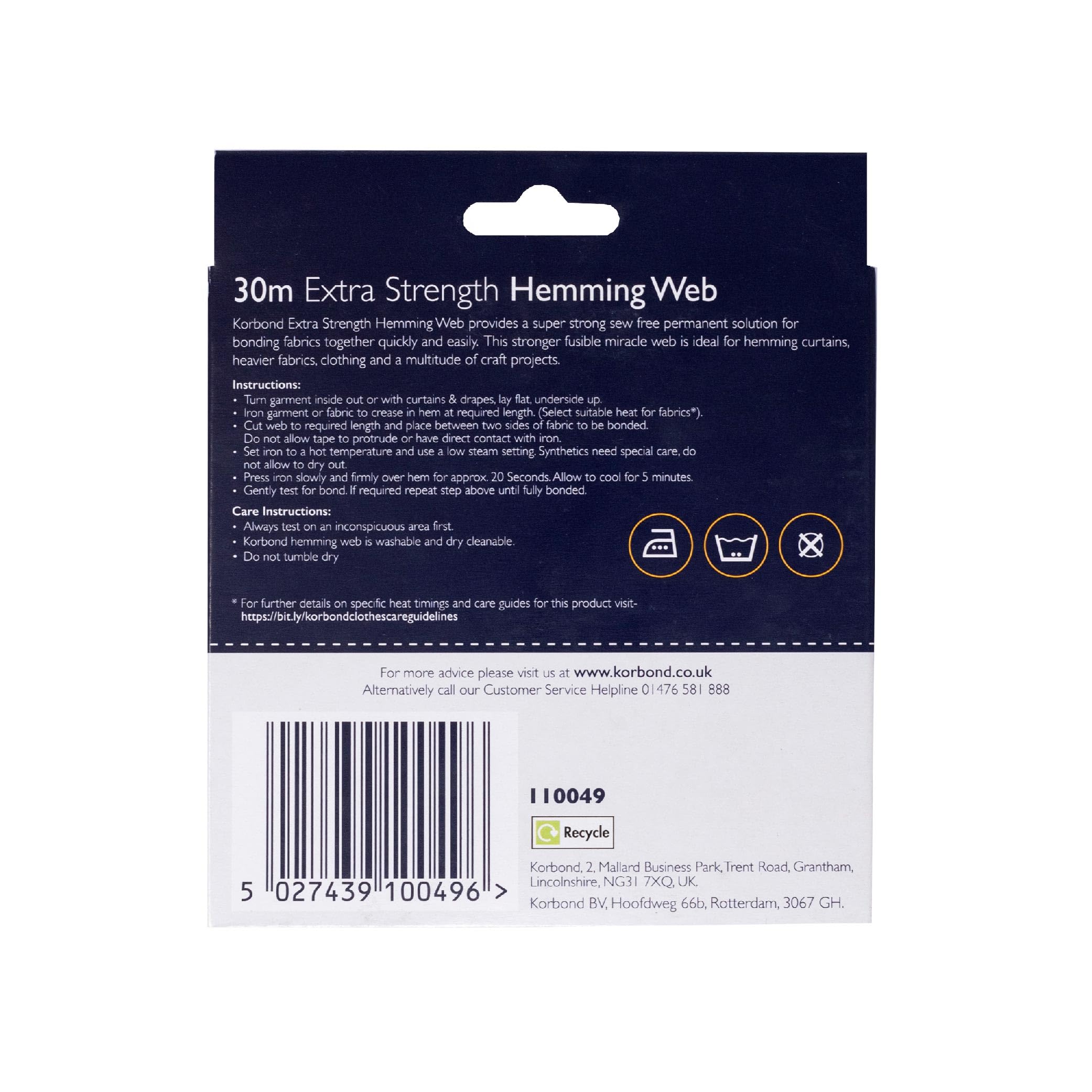 KORBOND Strongest Hemming Tape - 72 GSM Strength | 30m x 2cm | Invisible & Washable 6