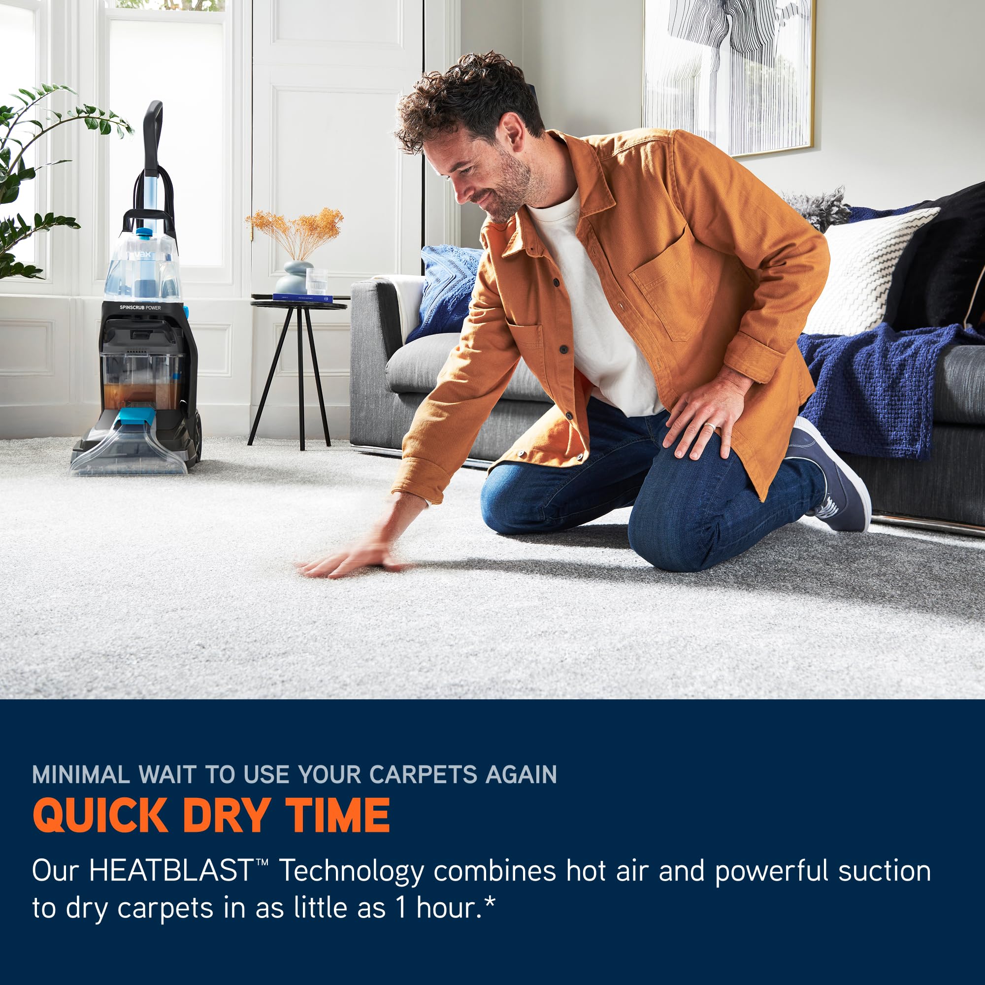 Vax SpinScrub Power Carpet Cleaner Machine - Deep Clean with SpinScrub Technology | Quick Dry 5