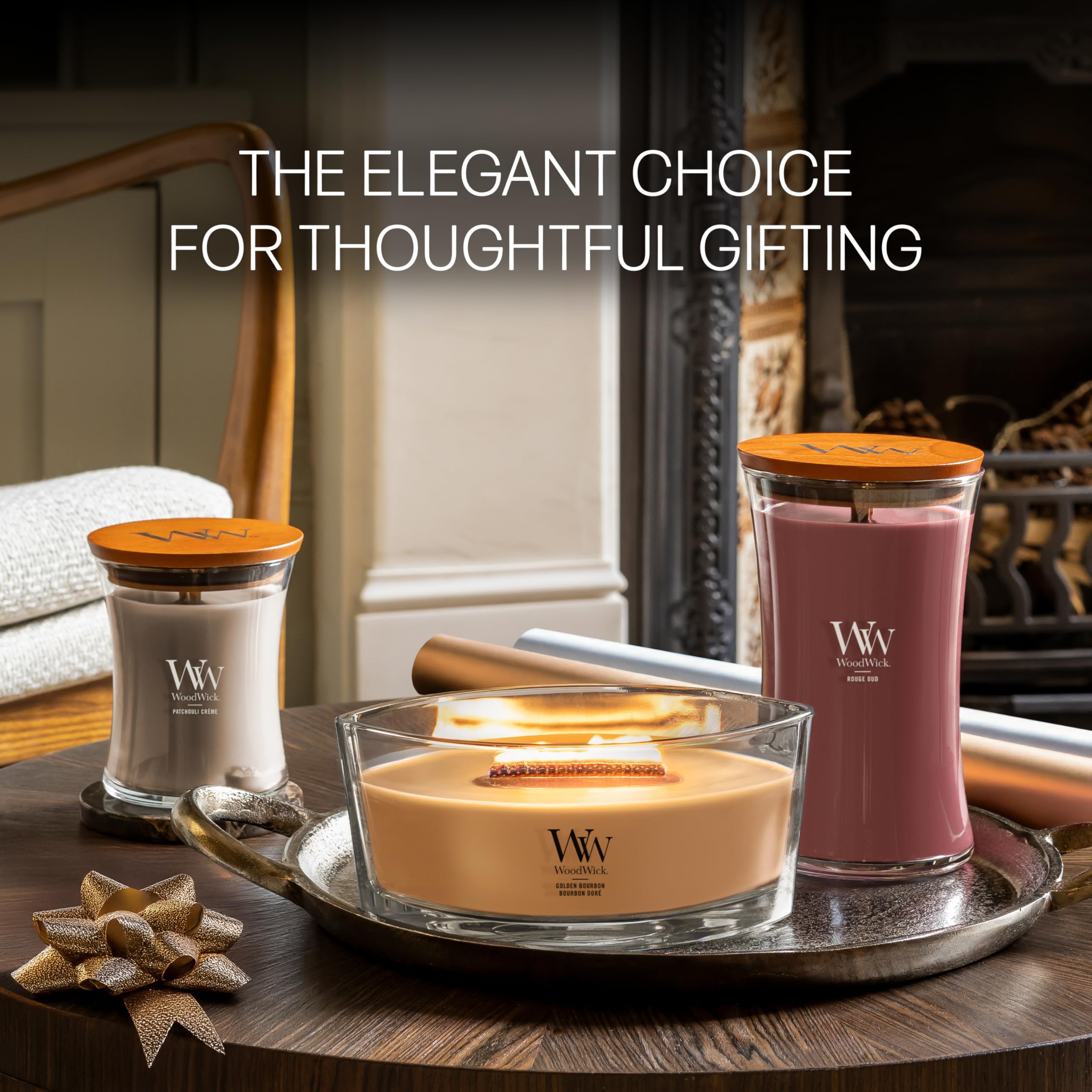 WoodWick Golden Bourbon Scented Specialty Candle | Medium Hourglass | Crackling Wooden Wick | Up to 60 Hours Burn Time 6