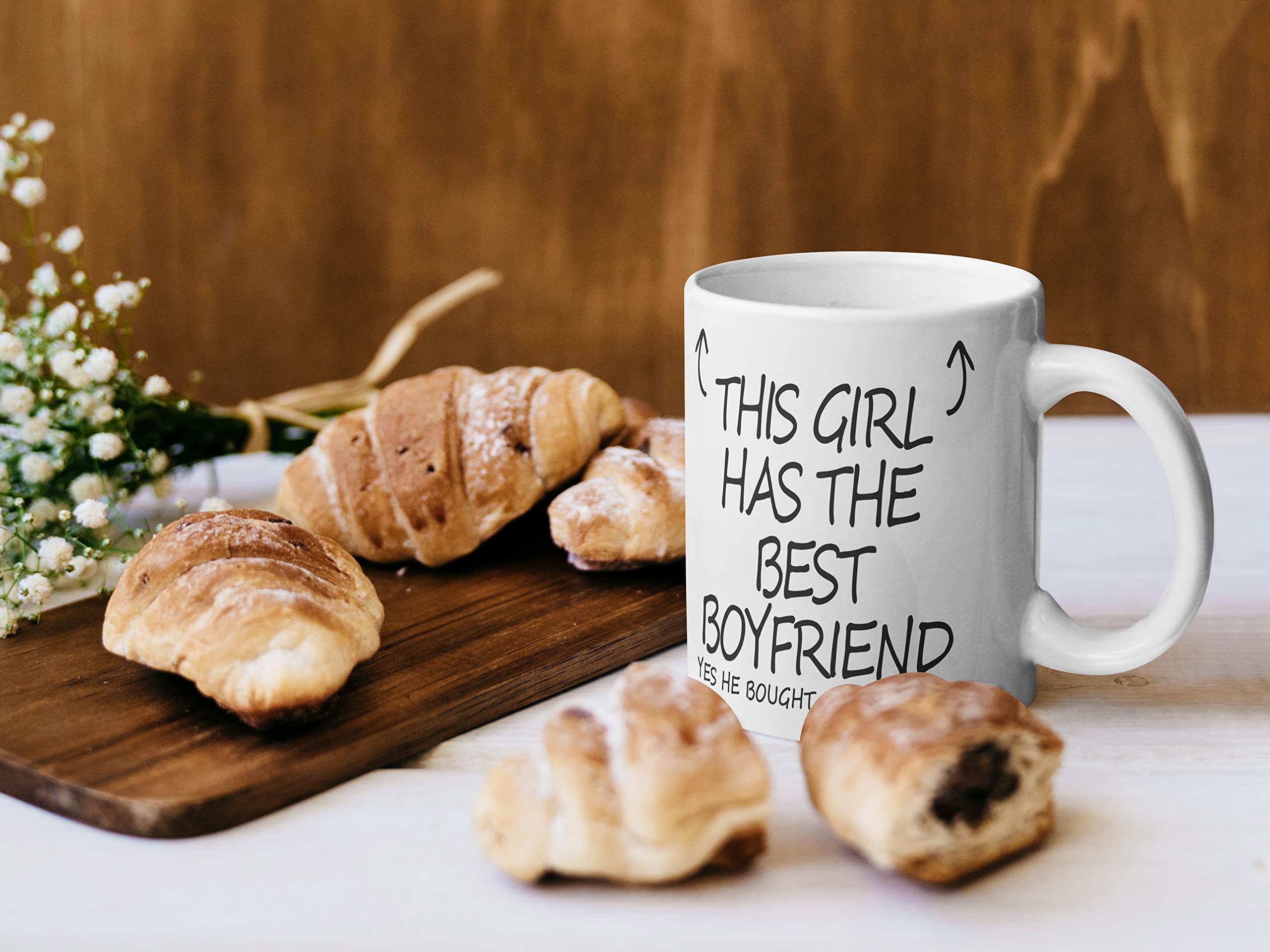 Stuff4 Anniversary Mug for Her - This Girl Has The Best Boyfriend Mug | 11oz Ceramic 2
