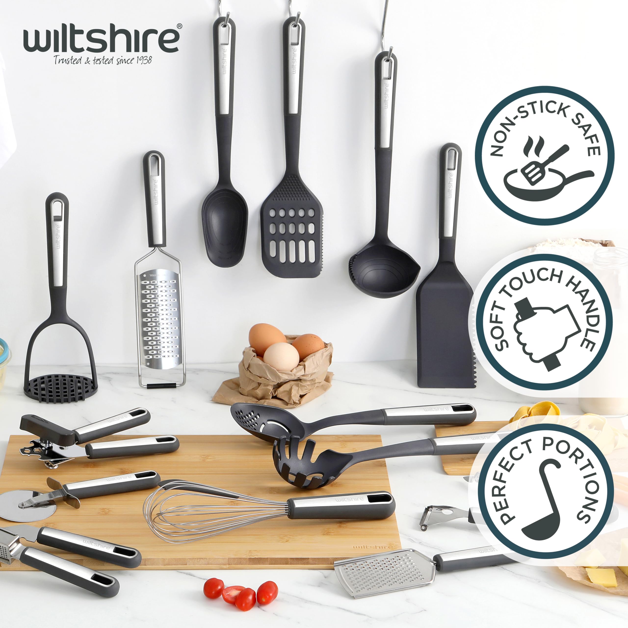 Wiltshire Aspire Soup Ladle - Non-Stick Safe Head, Heat Resistant up to 200°C, Anti-Slip Handle | Grey & Silver 4