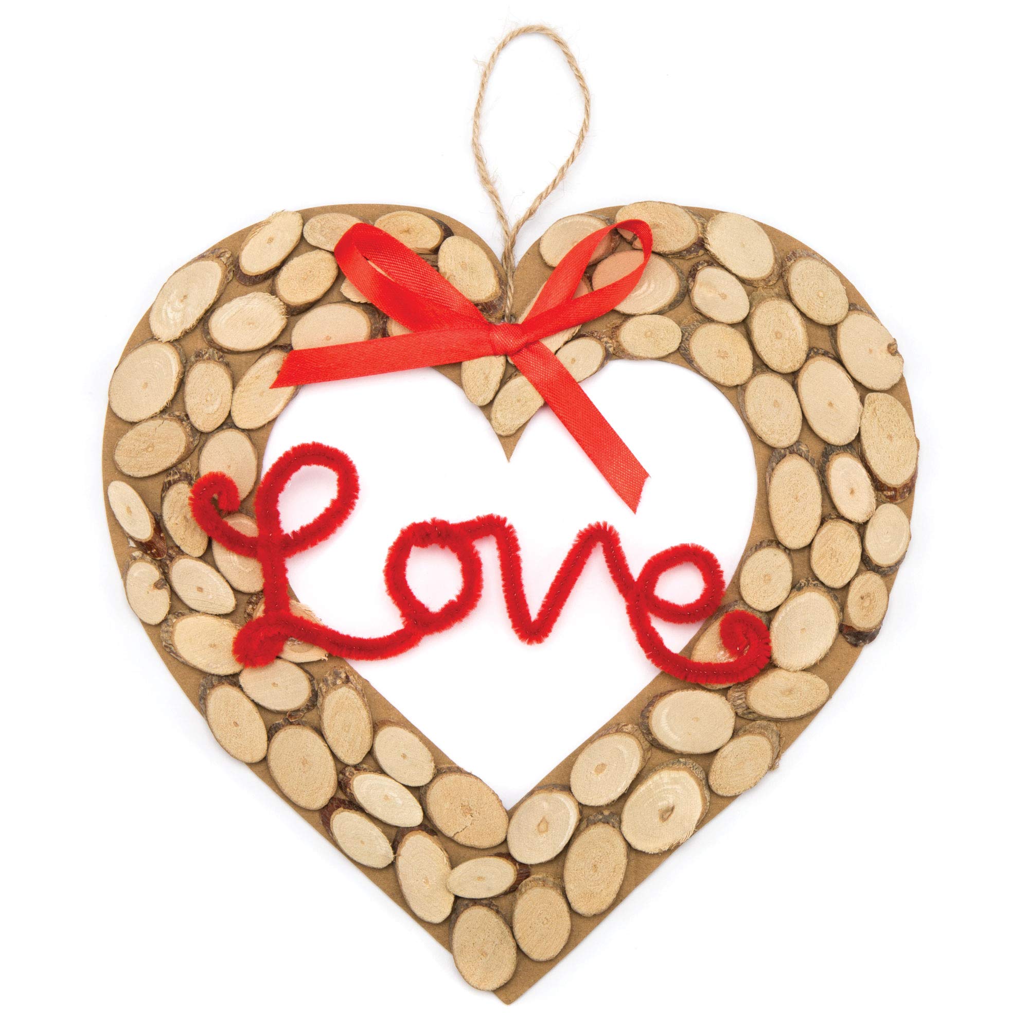 Baker Ross AR124 Heart Craft Wreaths for Kids Arts & Crafts | 10 Pack, 22cm Cardboard 4
