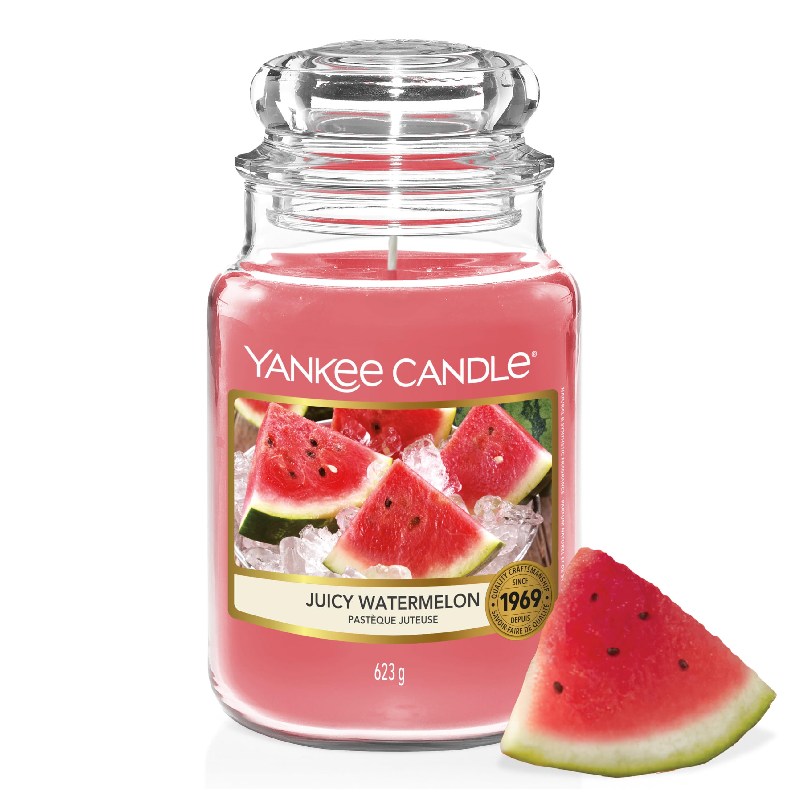 Yankee Candle Scented Candle - Juicy Watermelon Large Jar | Up to 150 Hours Burn Time | 623g 1