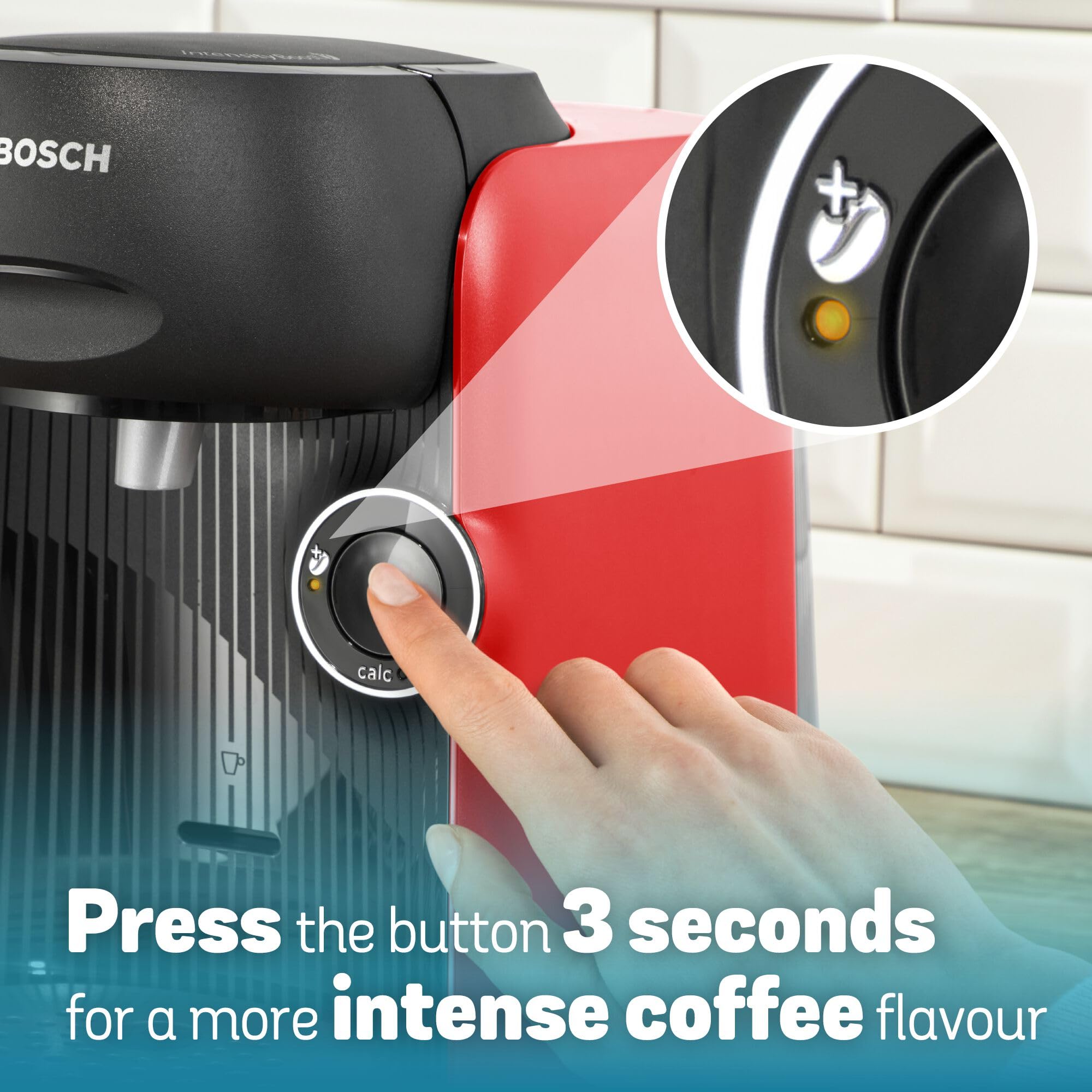 Tassimo by Bosch Finesse Friendly Single Serve Coffee Machine - Red | TAS163EGB | One-Touch 5
