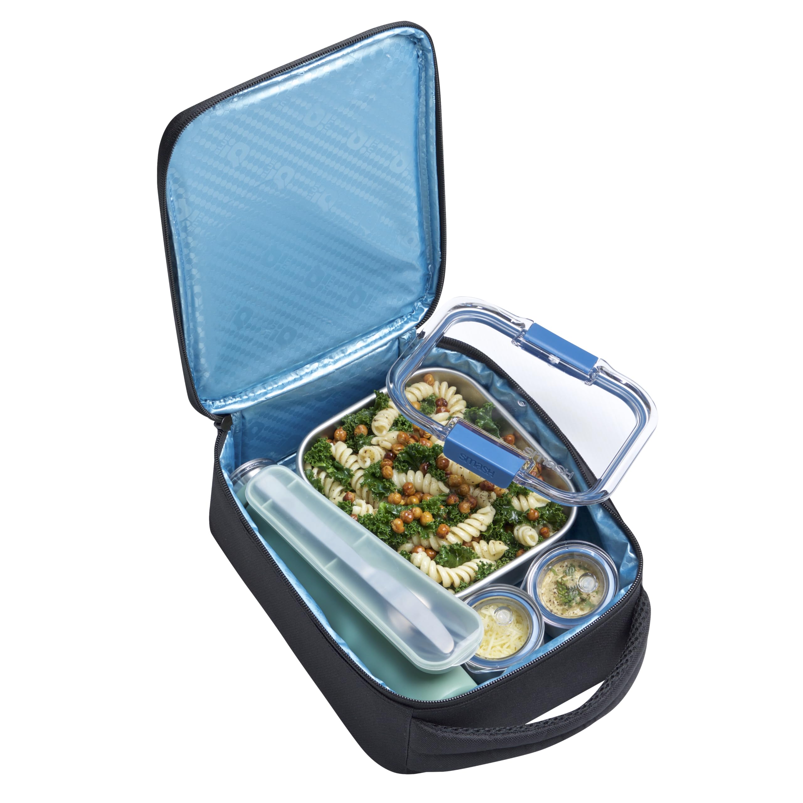 Smash Insulated Lunch Bag - Khaki | High Density Thermal Insulation | Blue IQ Antibacterial Lining 7