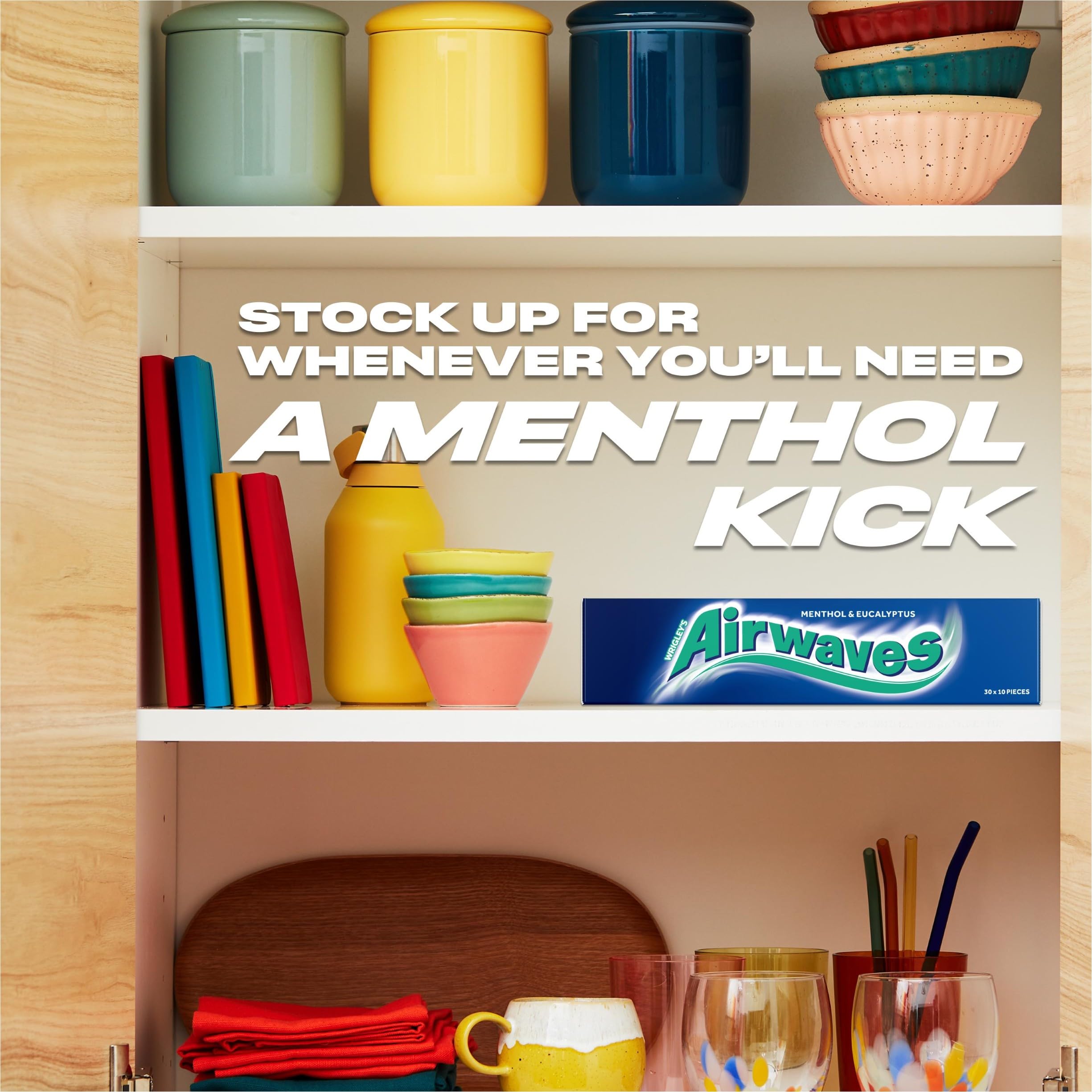 Airwaves Chewing Gum Extreme - Sugar Free Menthol & Eucalyptus | 30 Packs of 10 Pieces (300 Total) 8