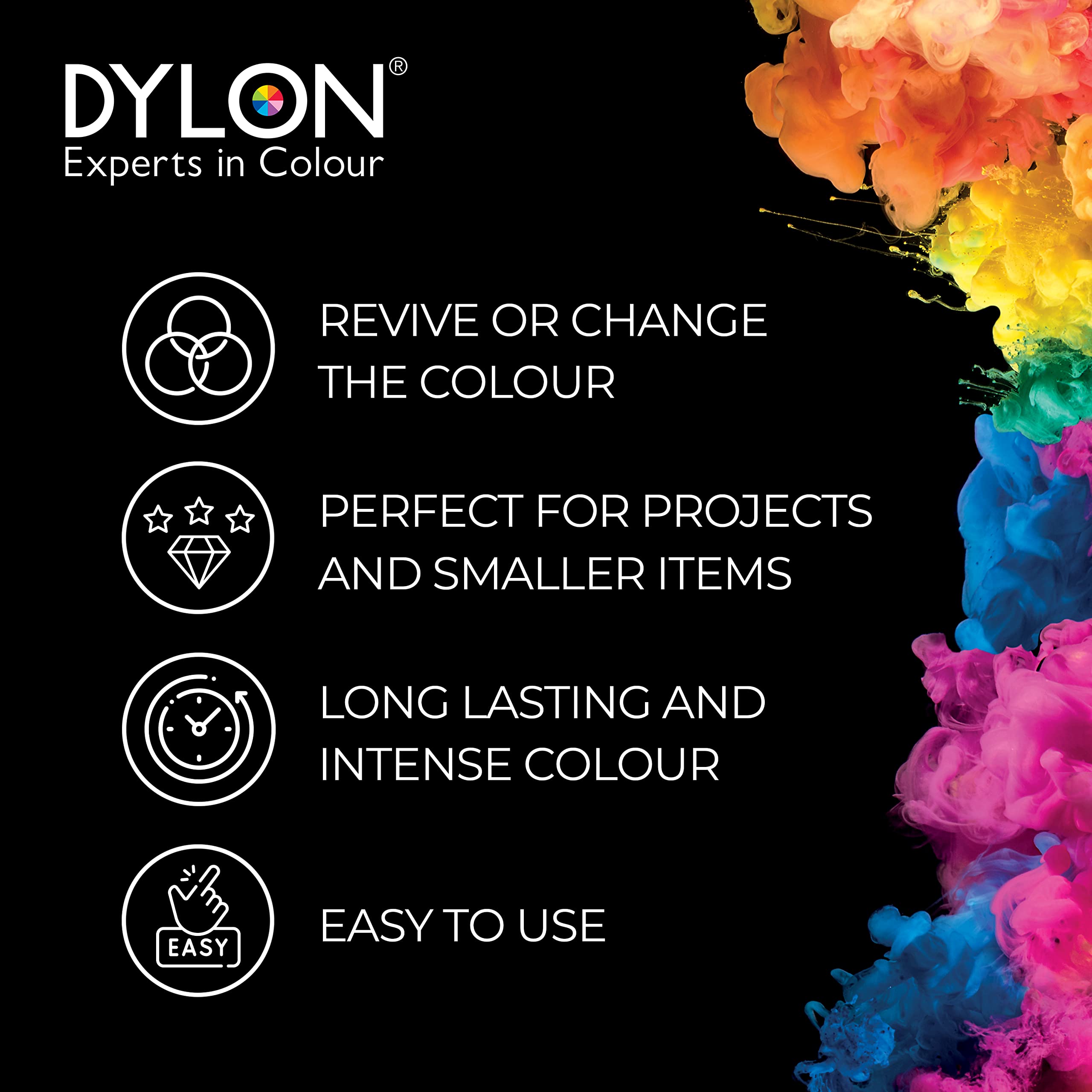 Dylon Fabric Dye Sachet - Deep Violet | 50g Powder for Wool, Silk, Cotton & Linen 3