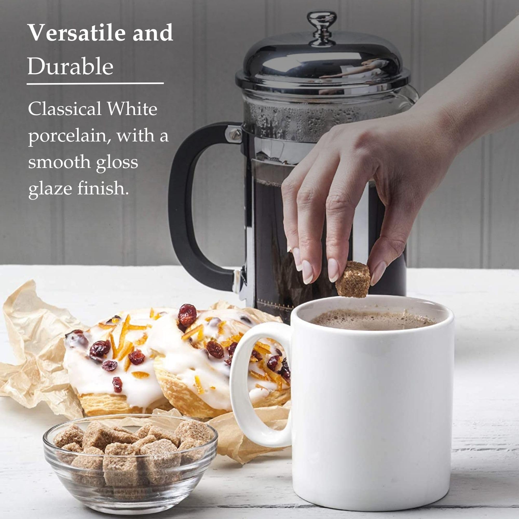 WM Bartleet & Sons 1750 Porcelain Coffee Mug - 1 Pint (568ml) Large Capacity | Oven, Microwave & Freezer Safe 4