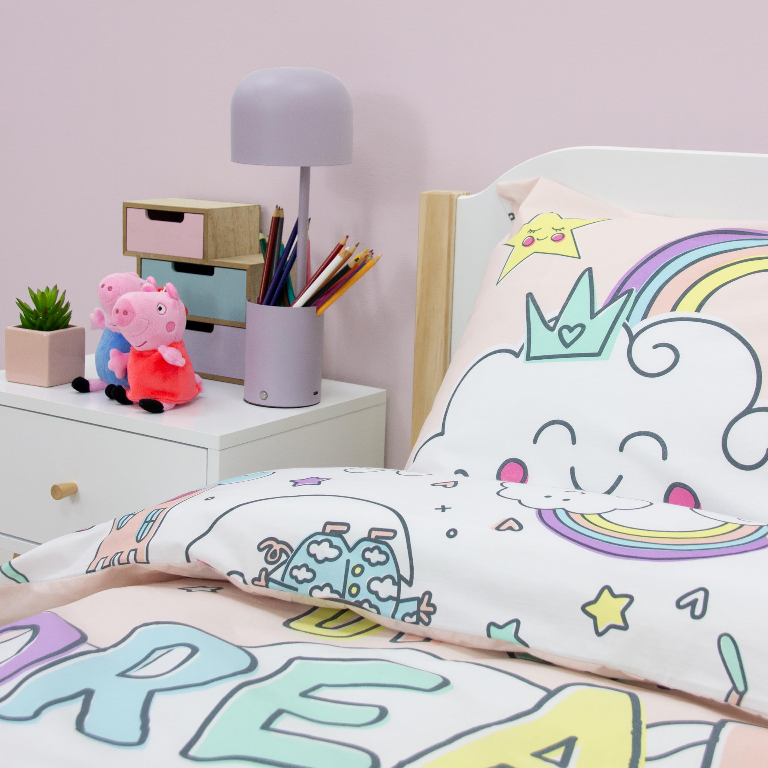 Character World Peppa Pig Officially Licensed Single Duvet Cover Set | Reversible | Polycotton 7