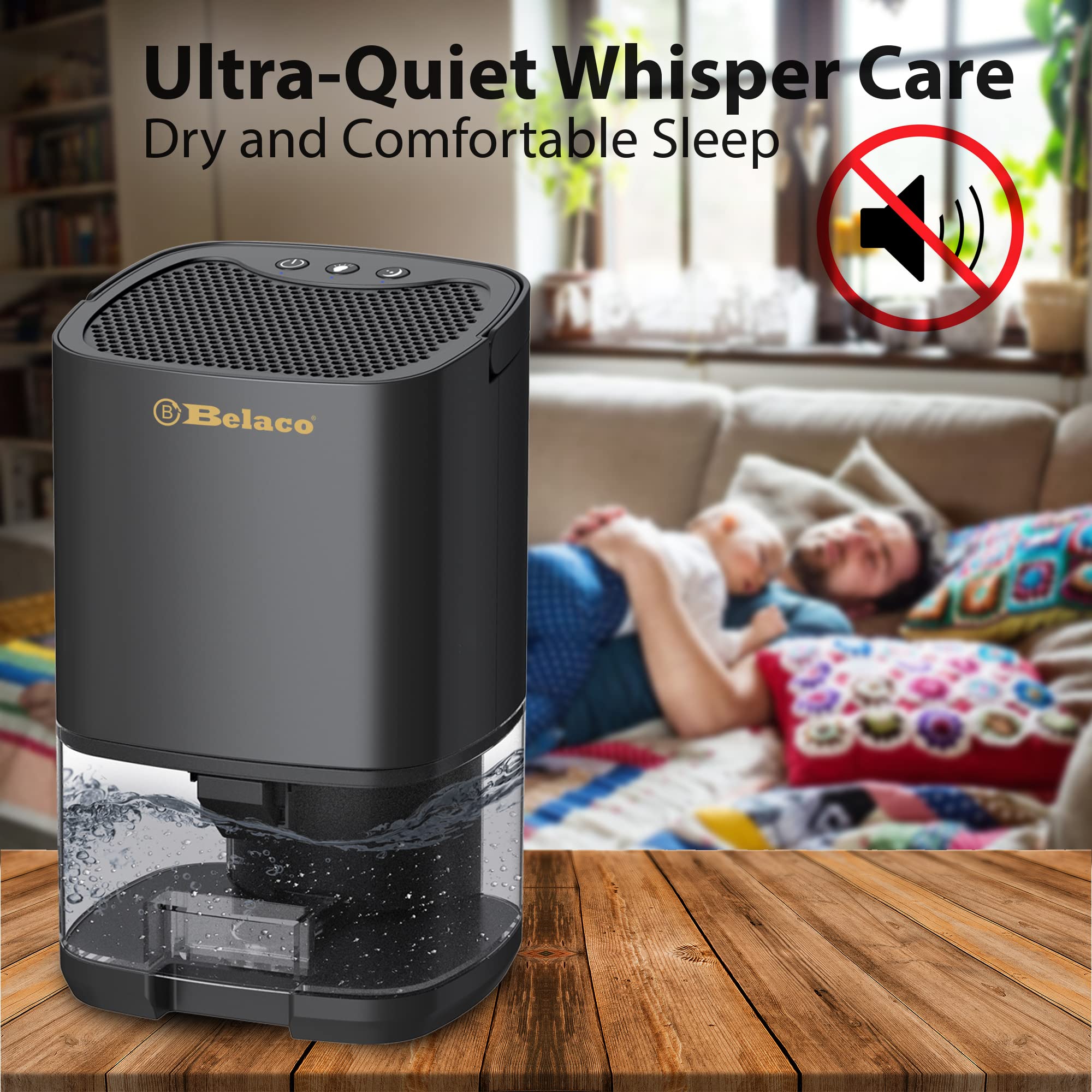 Belaco 1000ML Portable Dehumidifier - Removes Damp & Mould | Quiet Operation 7