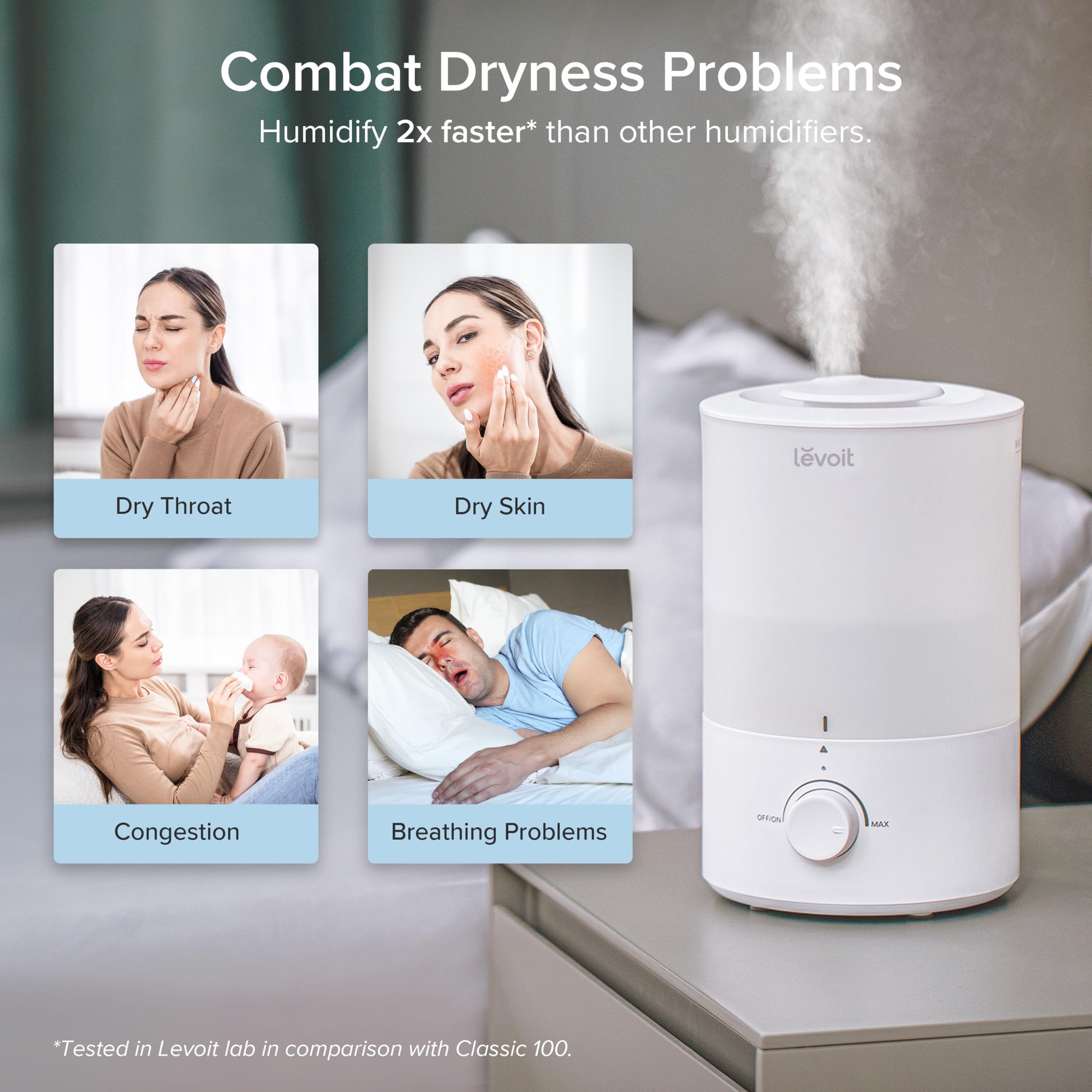 Levoit Dual 150 Humidifier & Diffuser - 3L Tank, 25-Hour Run Time, Ultra-Quiet Operation 5