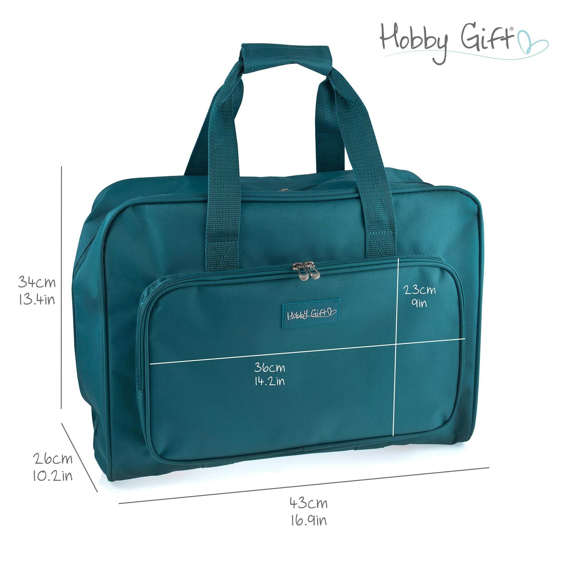 Hobby Gift Sewing Machine Carry Case - Teal | Water Resistant | Fits Most Domestic Machines | 47 x 21 x 33cm 6