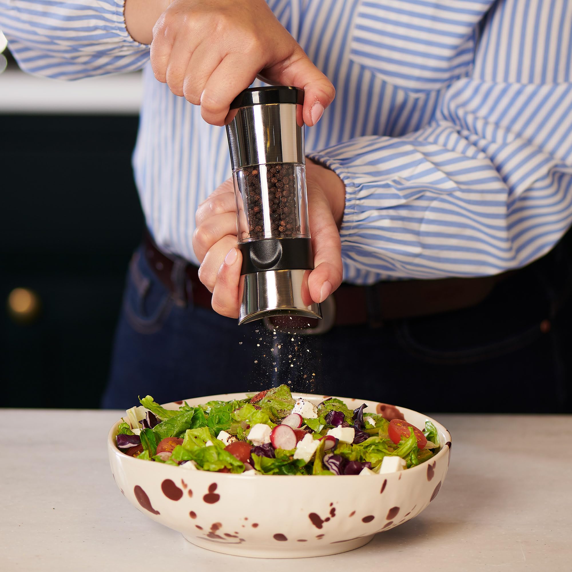Cole & Mason H306598P Precision Horsham Inverta Salt and Pepper Mill Gift Set | Manual Grinders | 15 cm Tall | Chrome 7