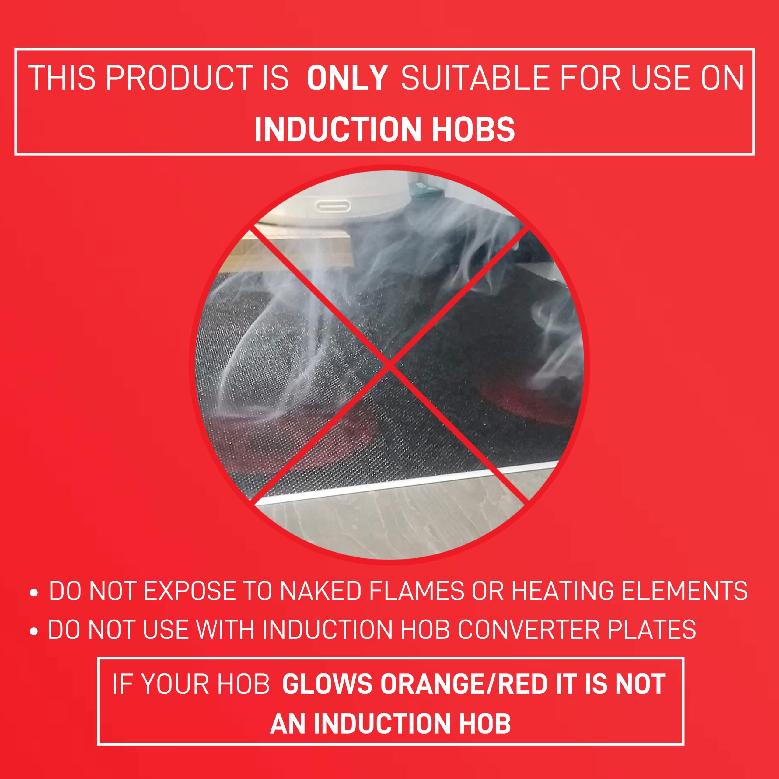 Bake-O-Glide Induction Hob Protector - Sealed Silicone Edge | 590 x 520mm Standard Size 4