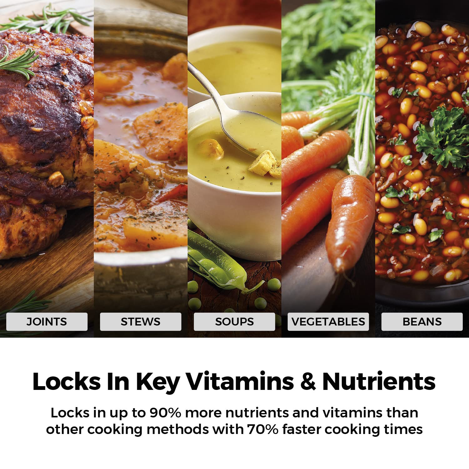 Tower Express Pressure Cooker - 6L Capacity | Stainless Steel | Bakelite Locking Lid 3