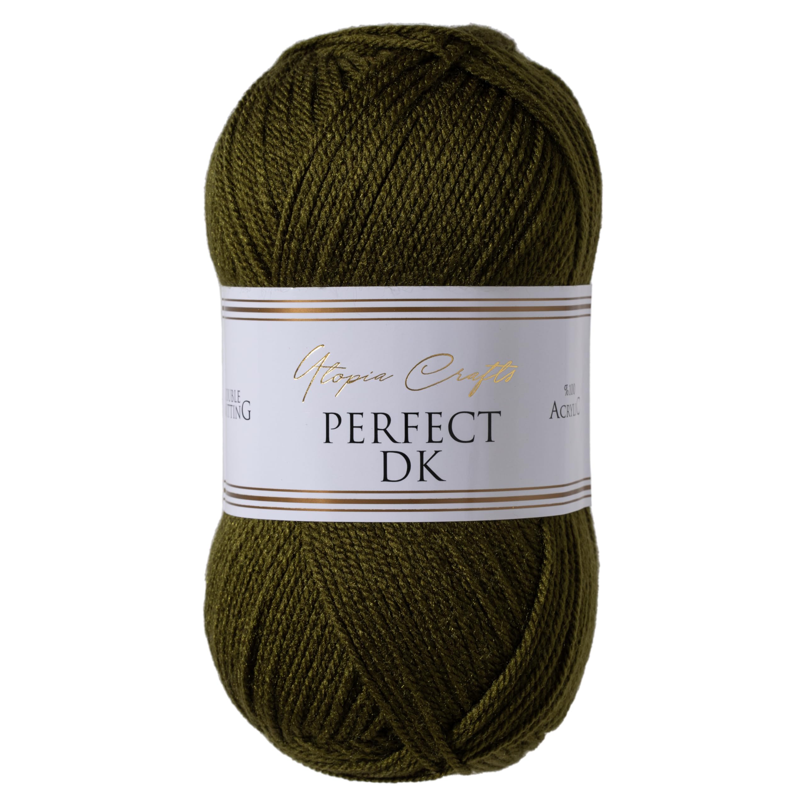 Utopia Crafts DK Double Knitting Yarn - 100% Acrylic, 100g Skein | Woodland Green 1